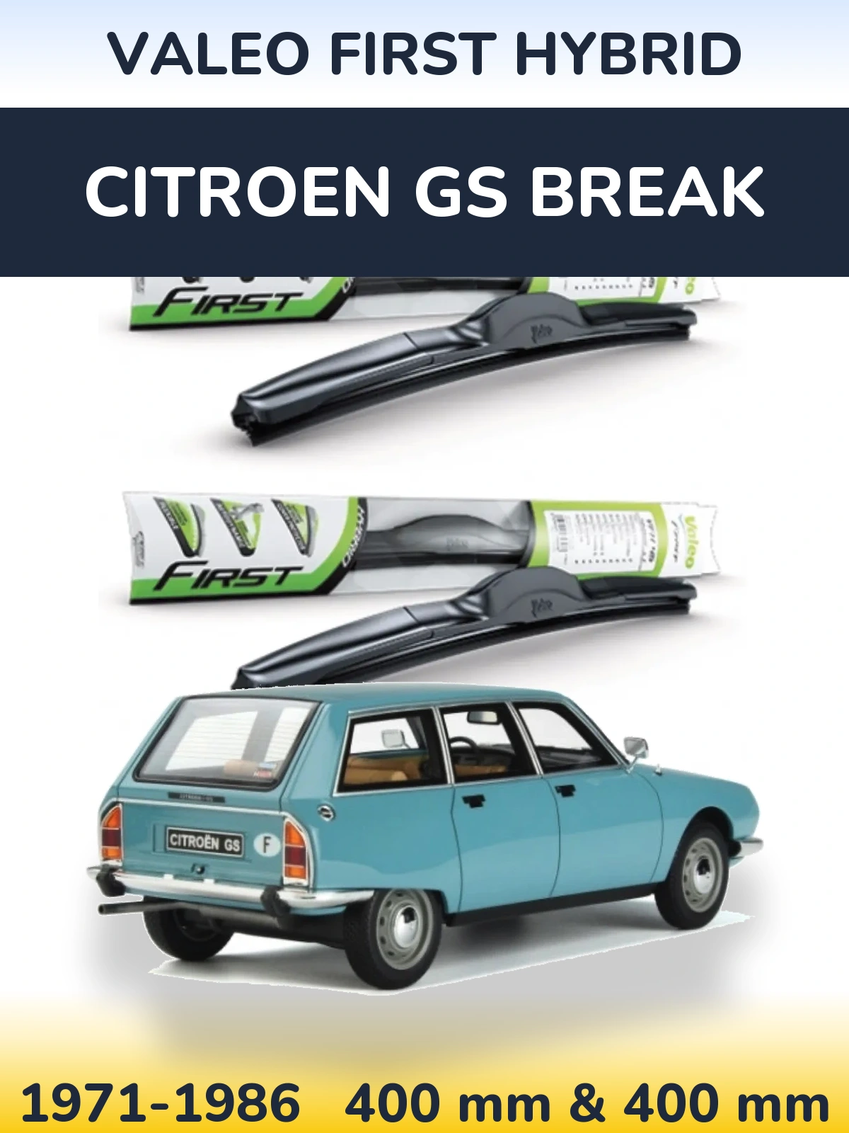 Torkarblad Valeo First Hybrid för Citroen GS Break