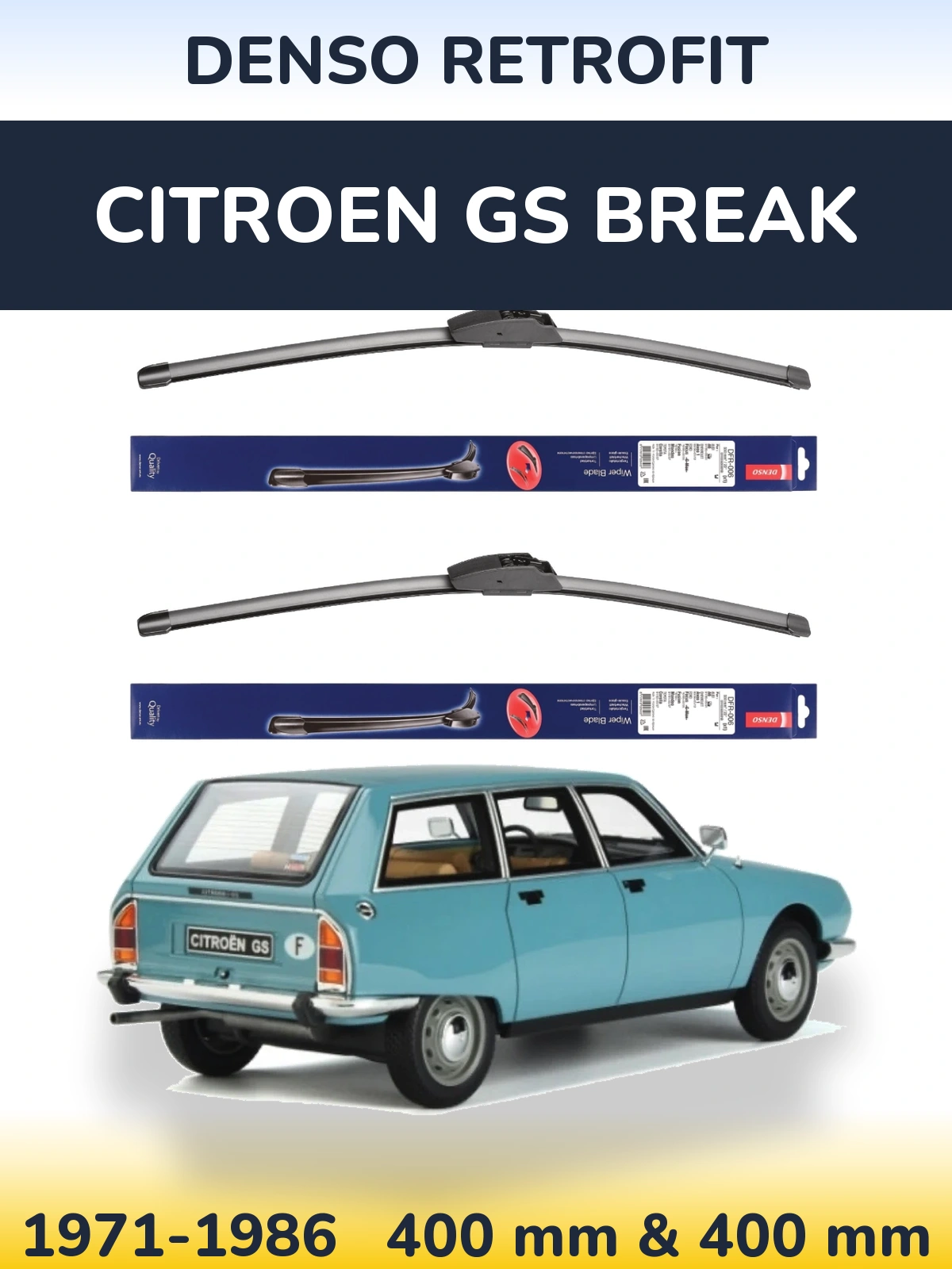 Torkarblad Denso Retrofit för Citroen GS Break