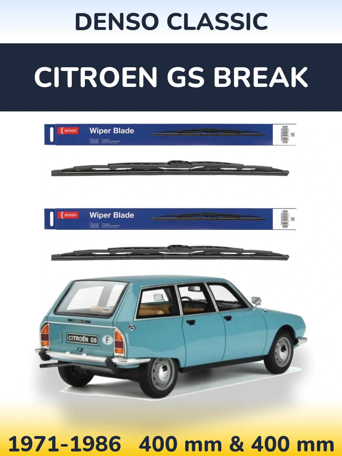 Torkarblad Denso Classic för Citroen GS Break