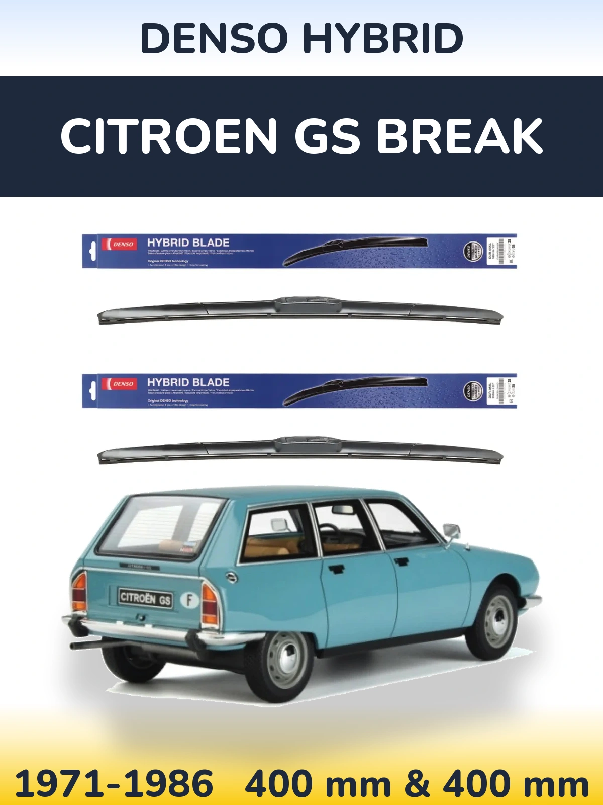 Torkarblad Denso Hybrid för Citroen GS Break