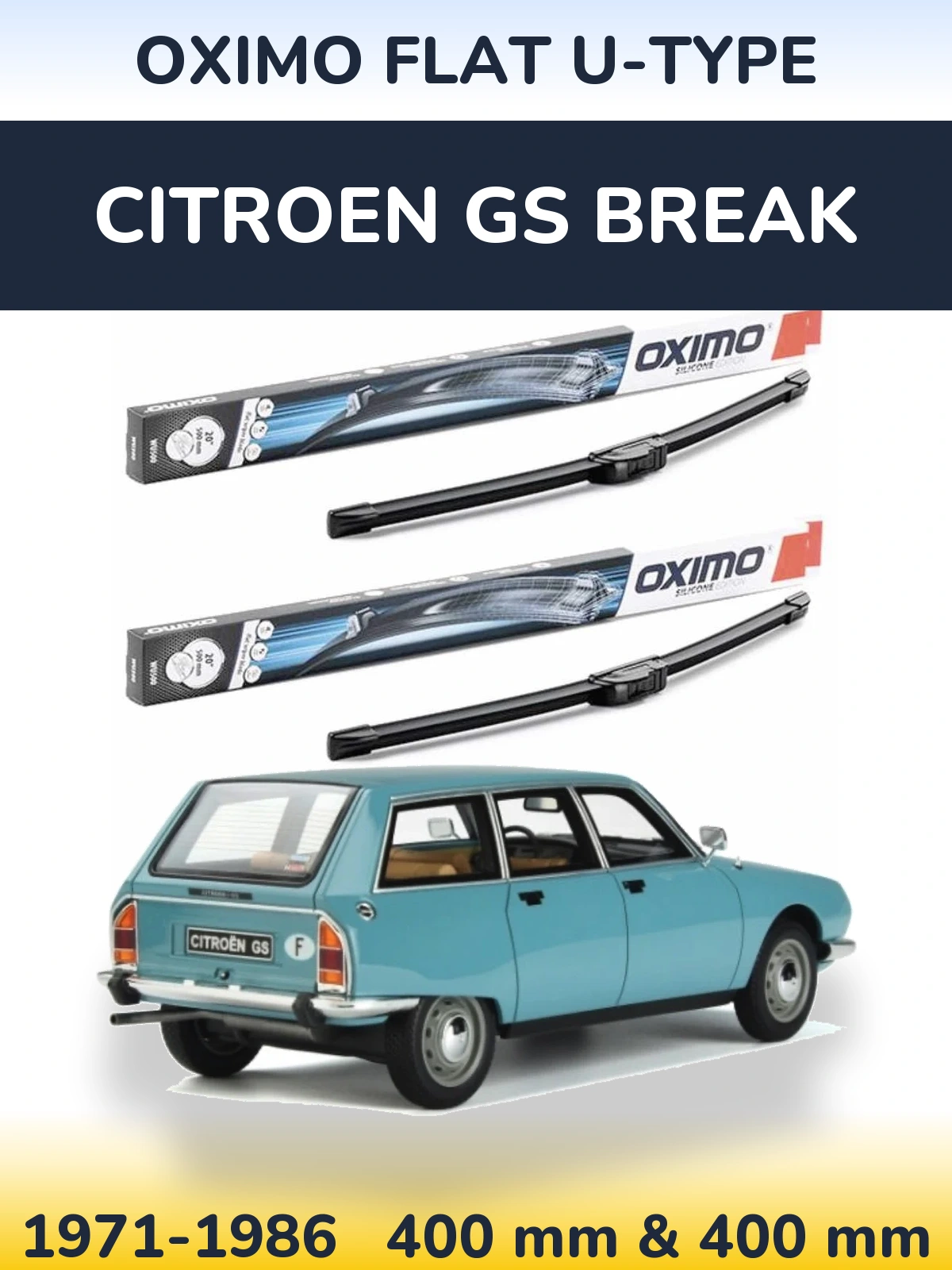 Torkarblad Oximo Flat U-type för Citroen GS Break