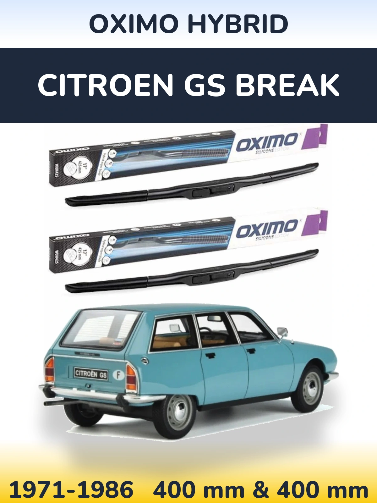 Torkarblad Oximo Hybrid för Citroen GS Break