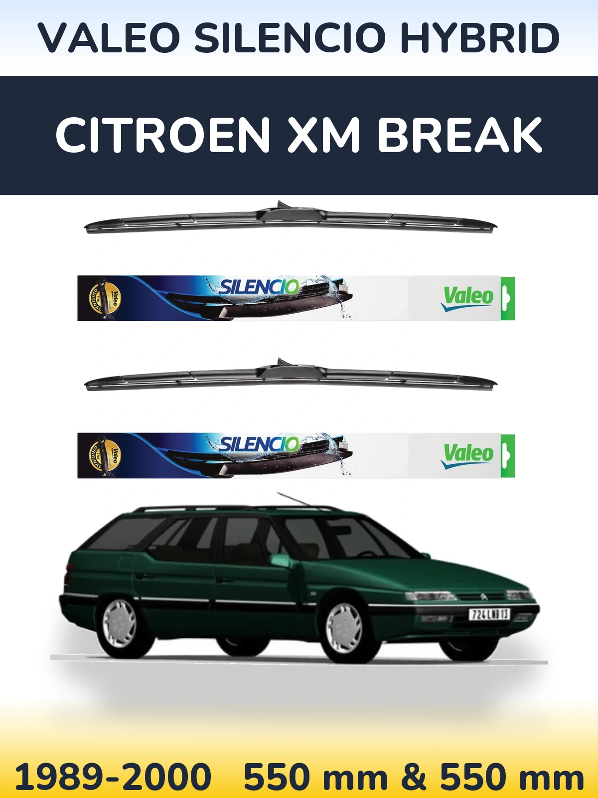 Torkarblad Valeo Silencio Hybrid för Citroen XM Break