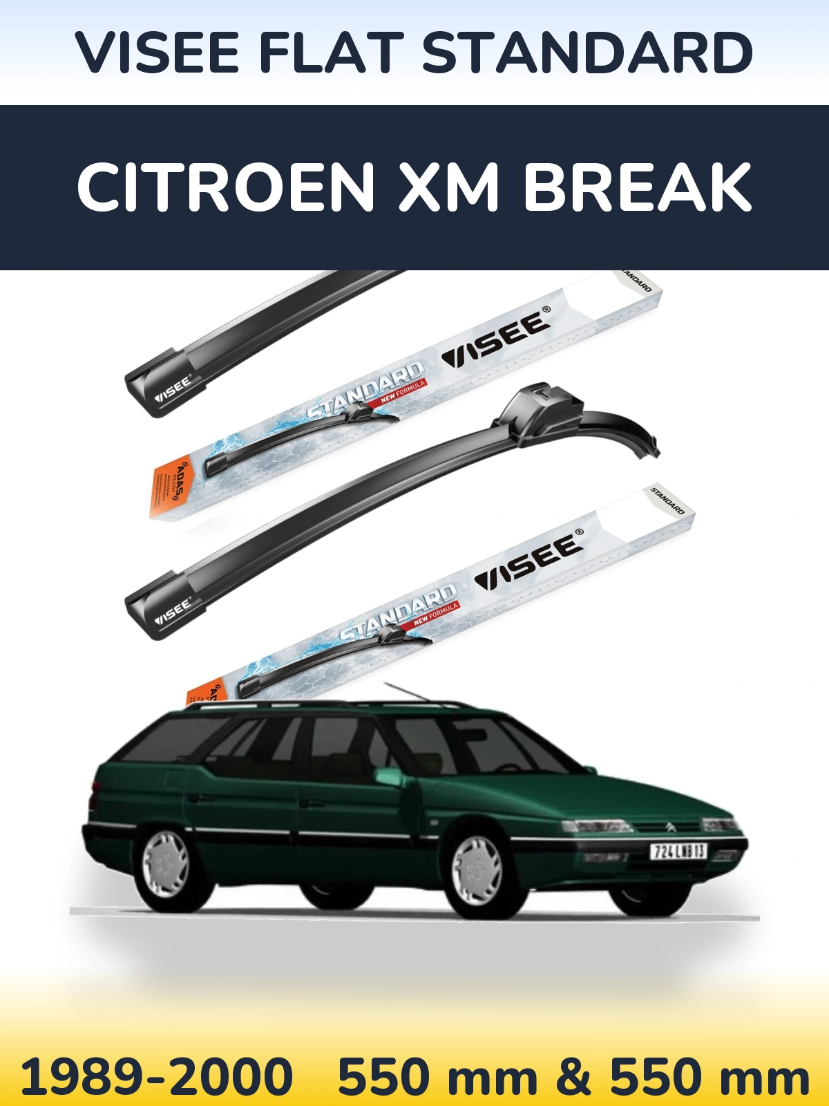 Torkarblad VISEE FLAT STANDARD för Citroen XM Break