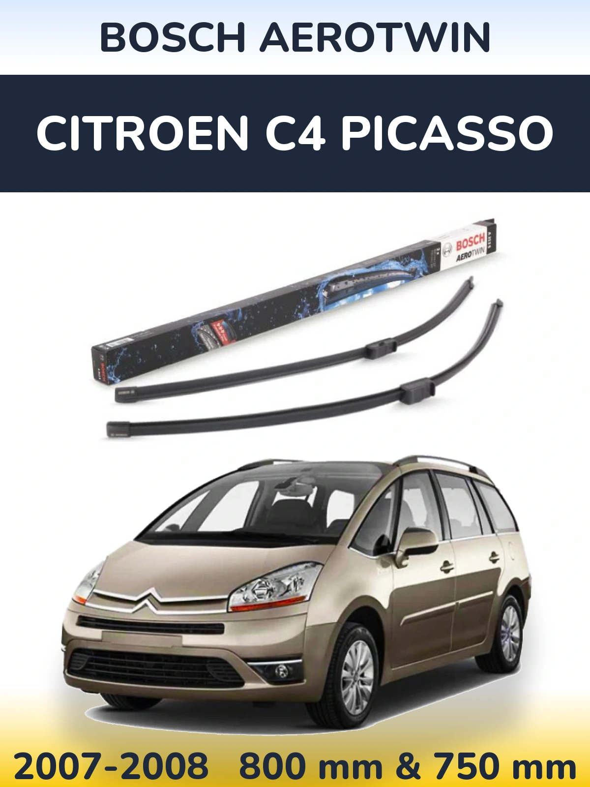 Torkarblad BOSCH AeroTwin för Citroen C4 Picasso