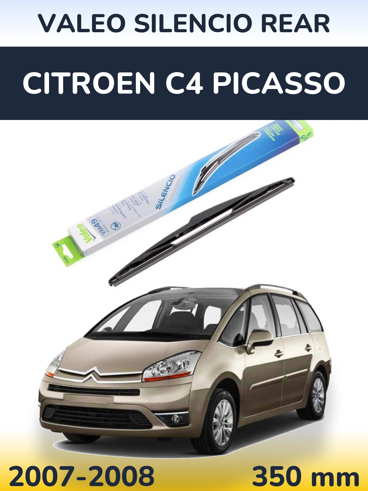 Torkarblad Valeo Silencio Rear för Citroen C4 Picasso