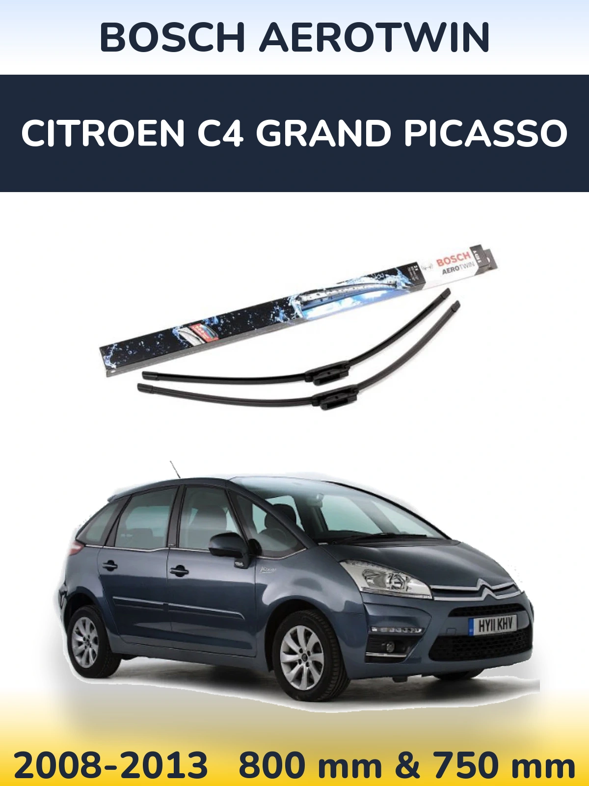 Torkarblad BOSCH AeroTwin för Citroen C4 Grand Picasso