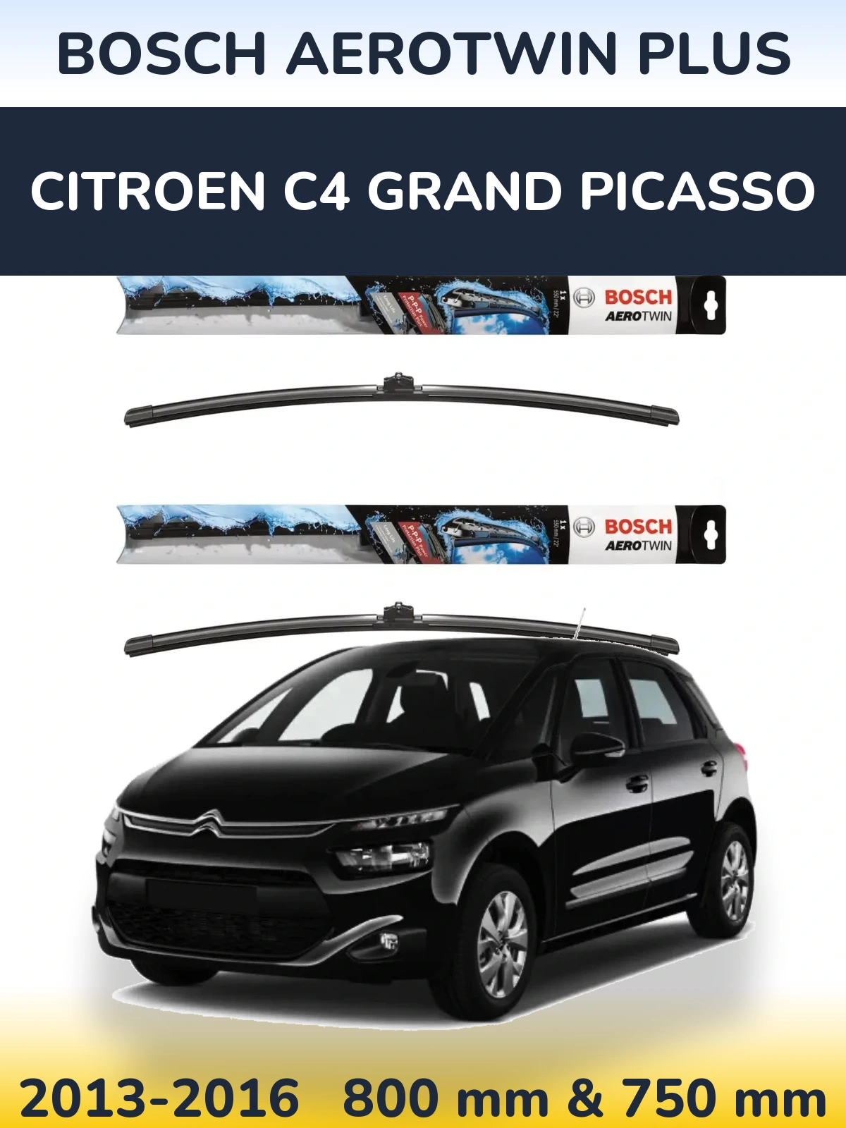 Torkarblad BOSCH AeroTwin Plus för Citroen C4 Grand Picasso