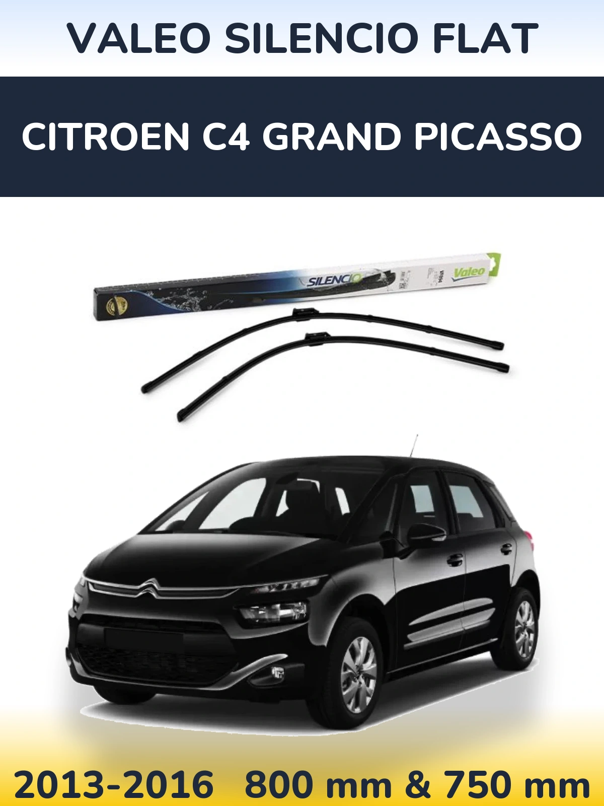 Torkarblad Valeo Silencio Flat för Citroen C4 Grand Picasso