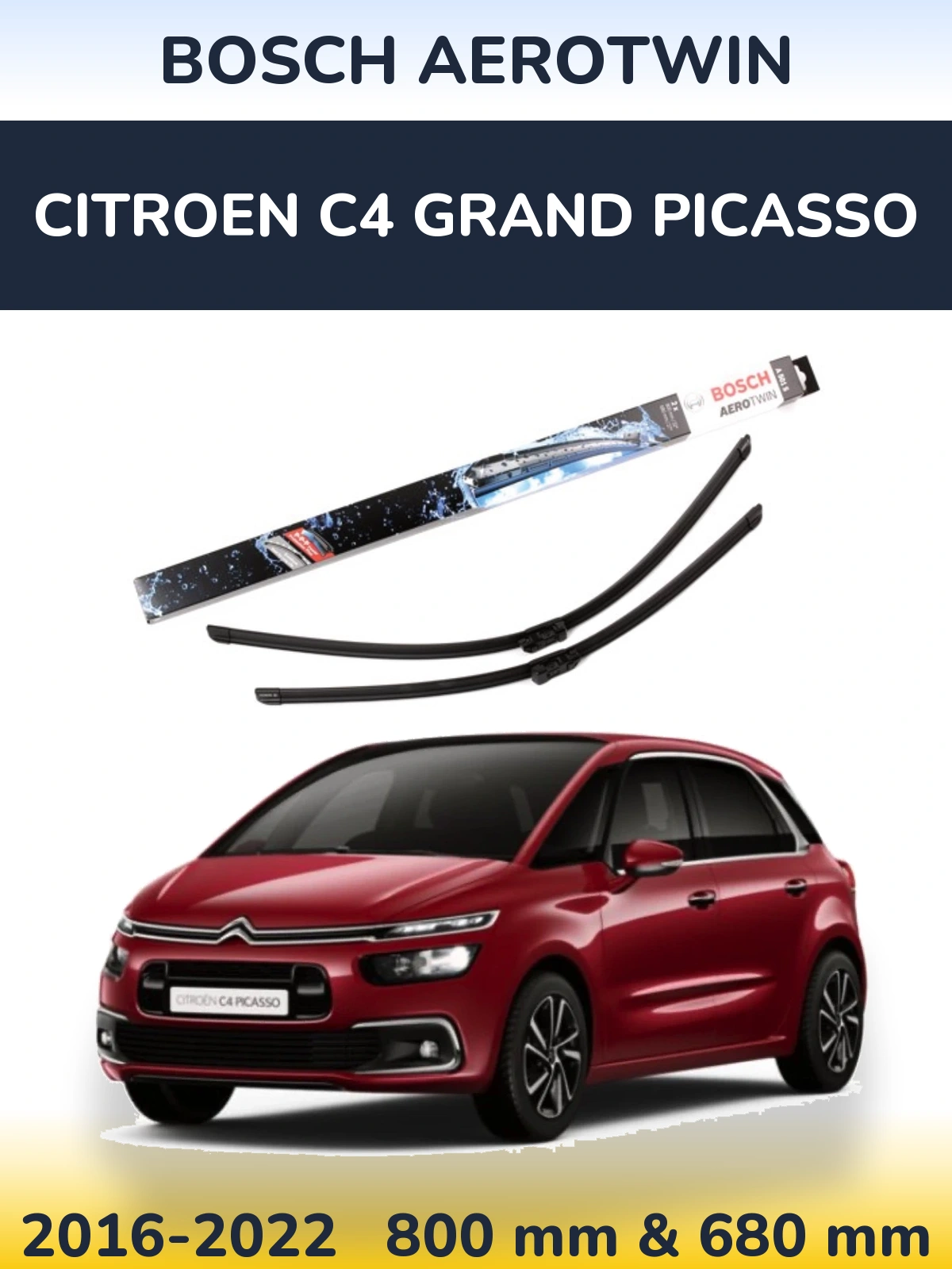 Torkarblad BOSCH AeroTwin för Citroen C4 Grand Picasso