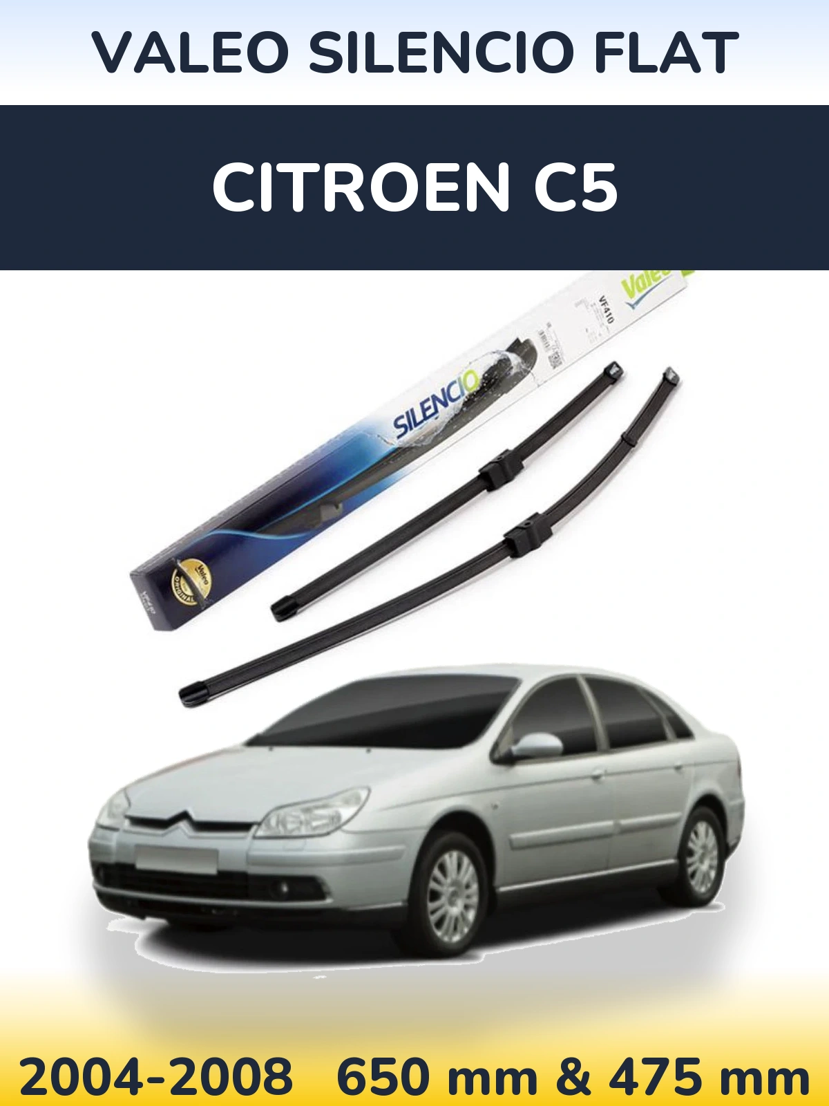 Torkarblad Valeo Silencio Flat för Citroen C5
