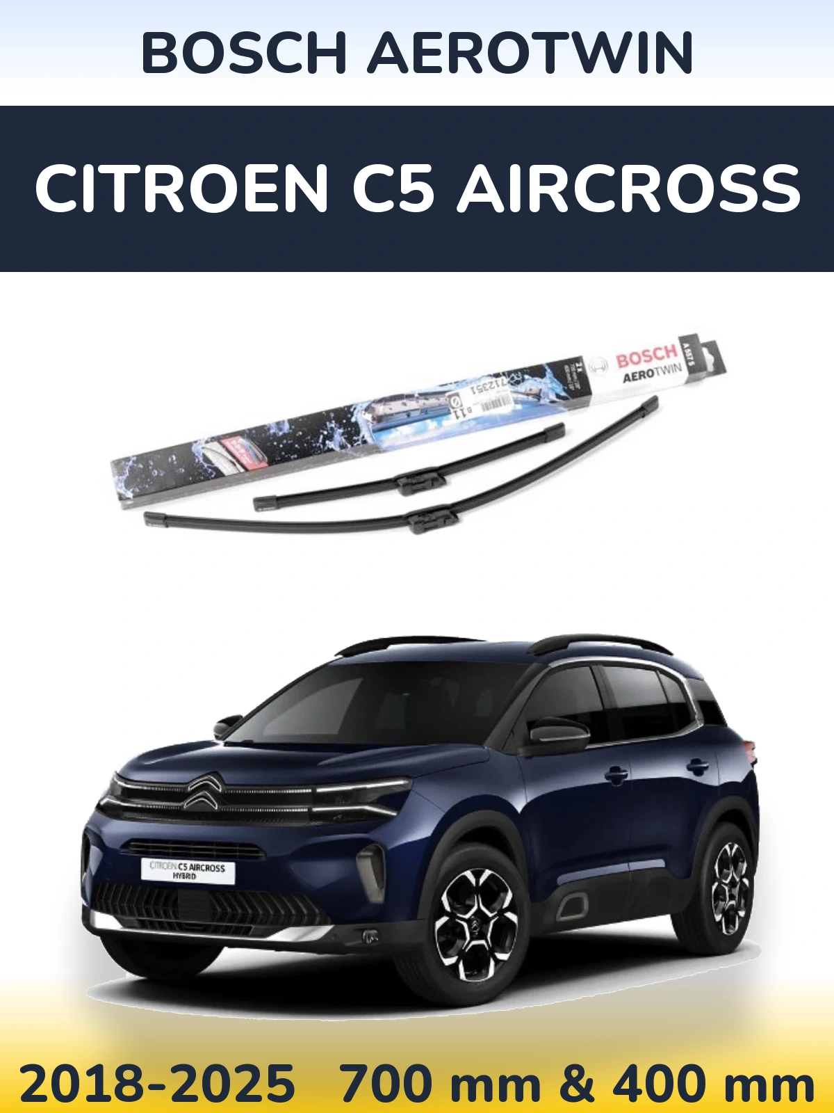 Torkarblad BOSCH AeroTwin för Citroen C5 Aircross
