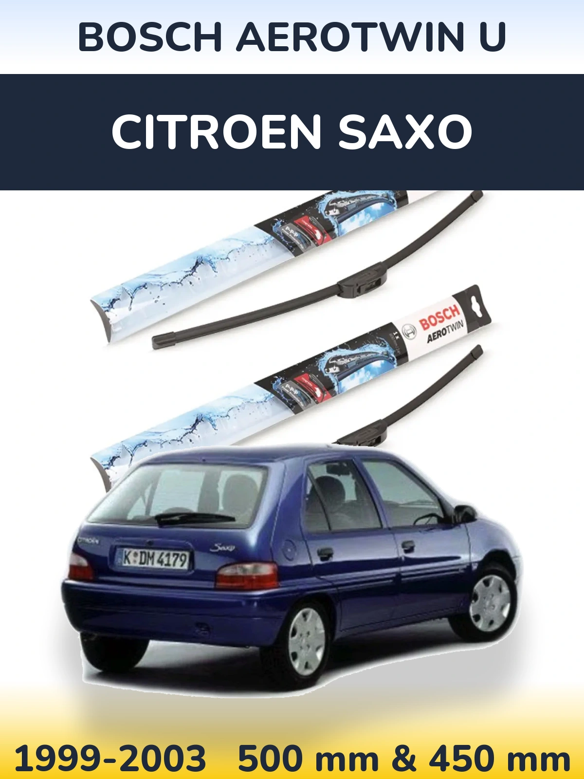 Torkarblad BOSCH AeroTwin U för Citroen Saxo