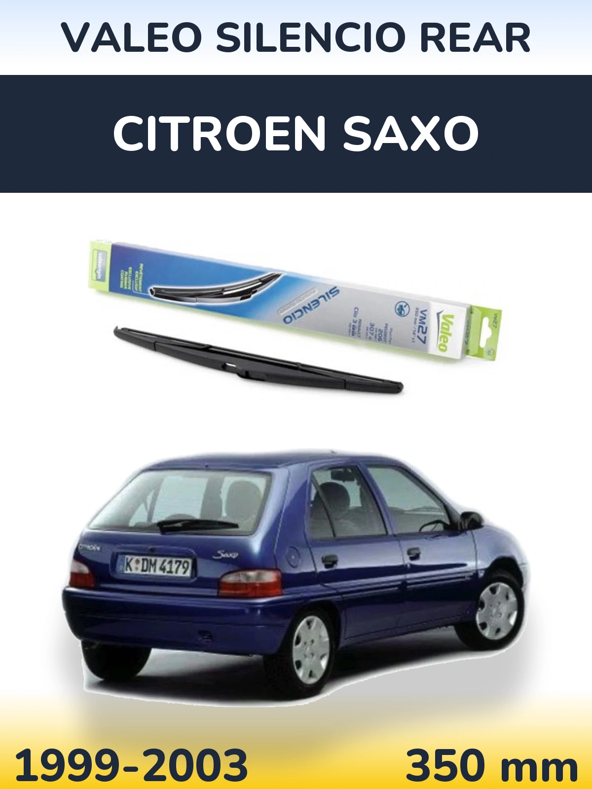 Torkarblad Valeo Silencio Rear för Citroen Saxo