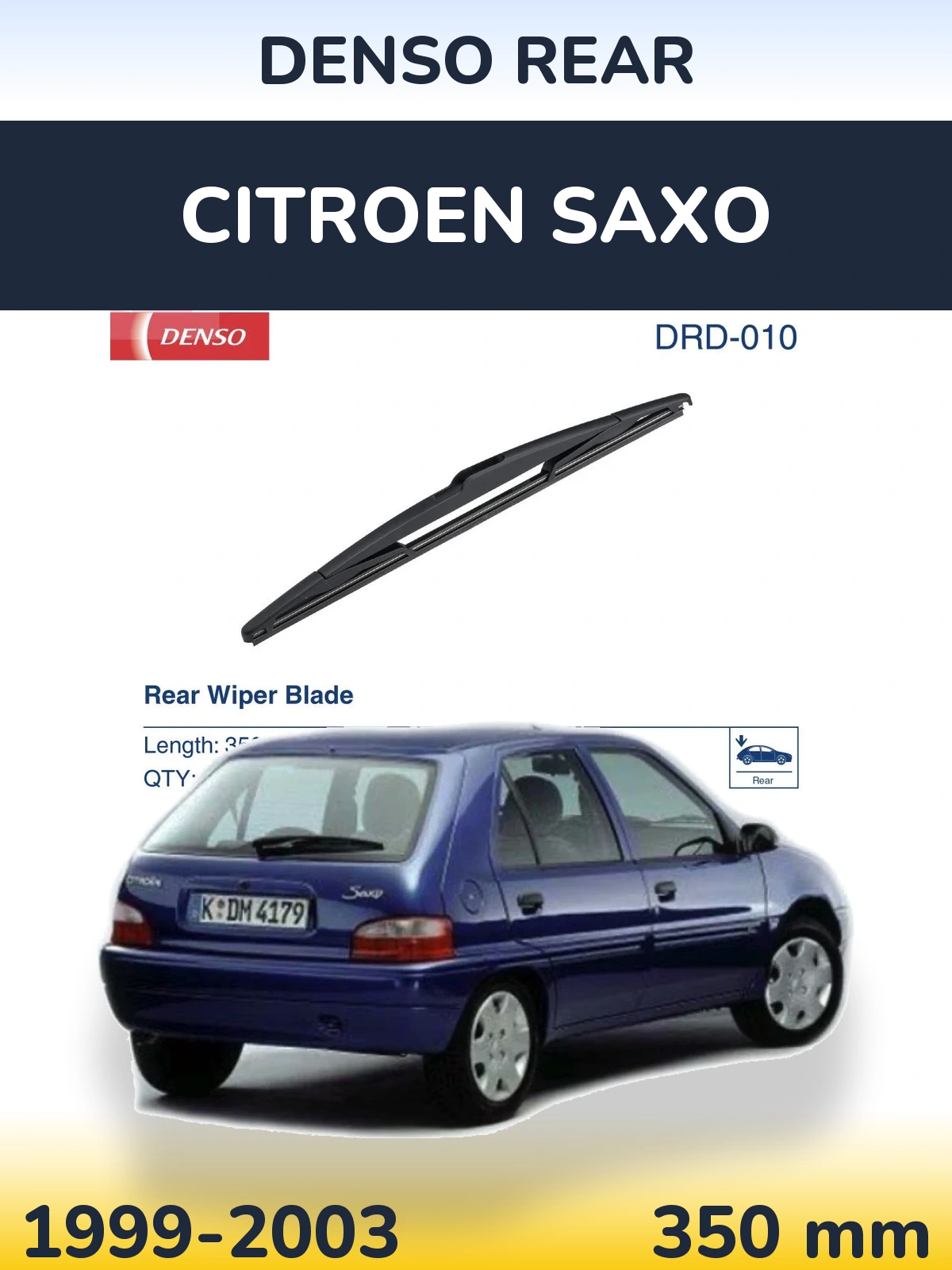 Torkarblad Denso Rear för Citroen Saxo