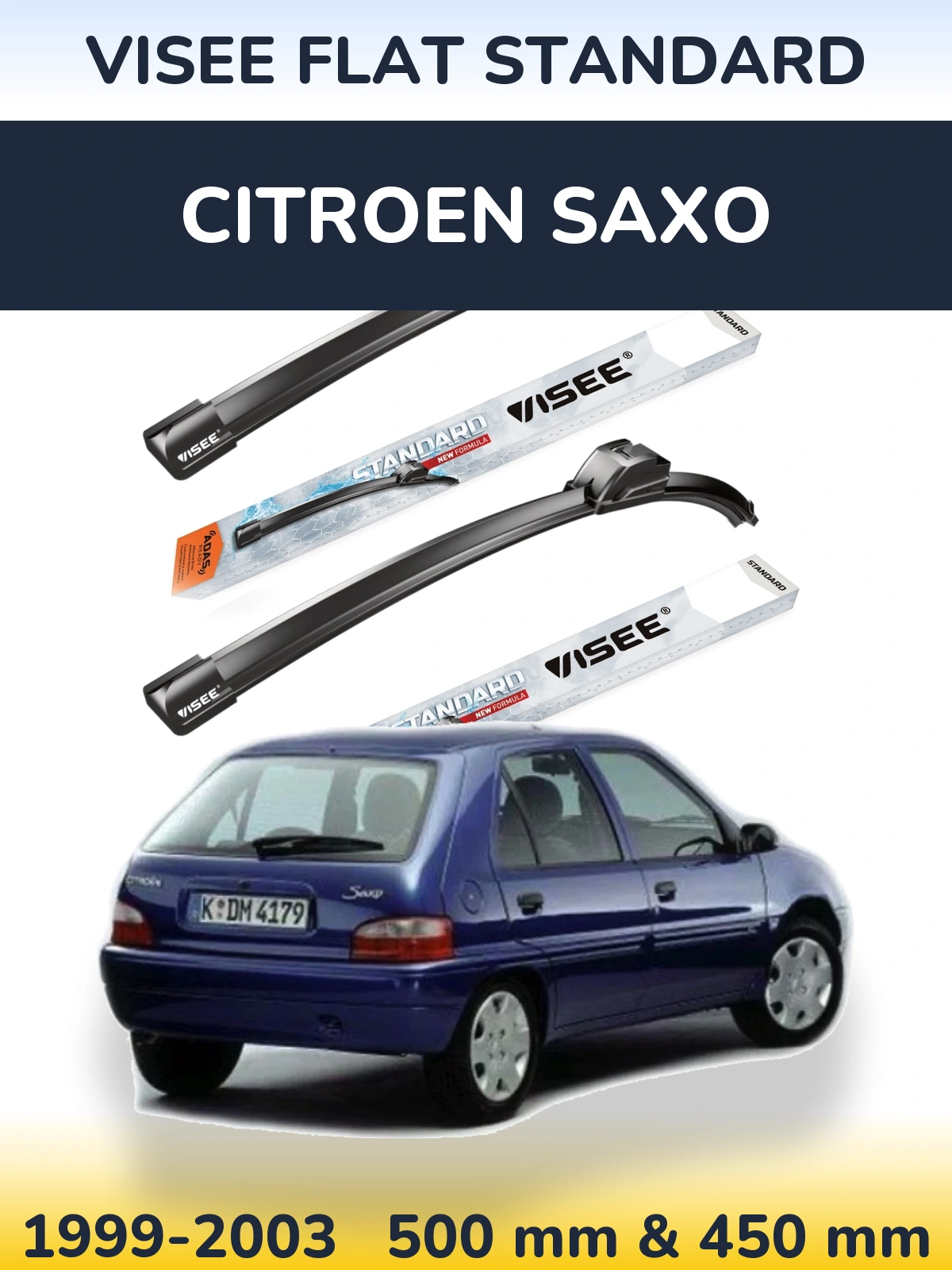 Torkarblad VISEE FLAT STANDARD för Citroen Saxo