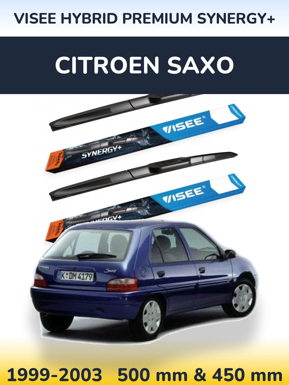 Torkarblad VISEE HYBRID PREMIUM SYNERGY+ för Citroen Saxo