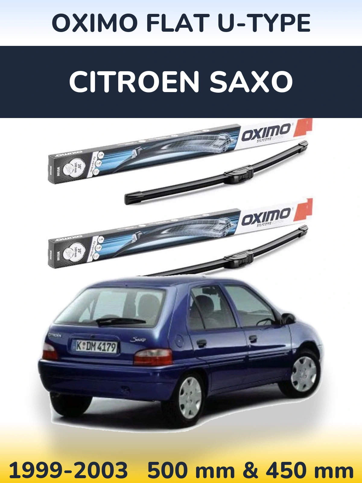 Torkarblad Oximo Flat U-type för Citroen Saxo