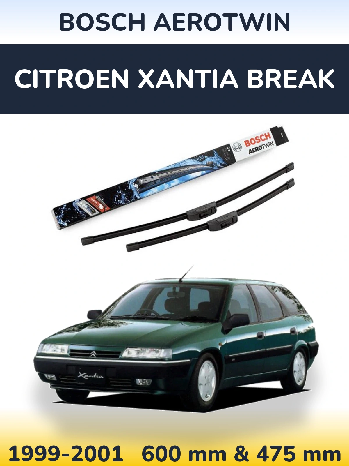 Torkarblad BOSCH AeroTwin för Citroen Xantia Break