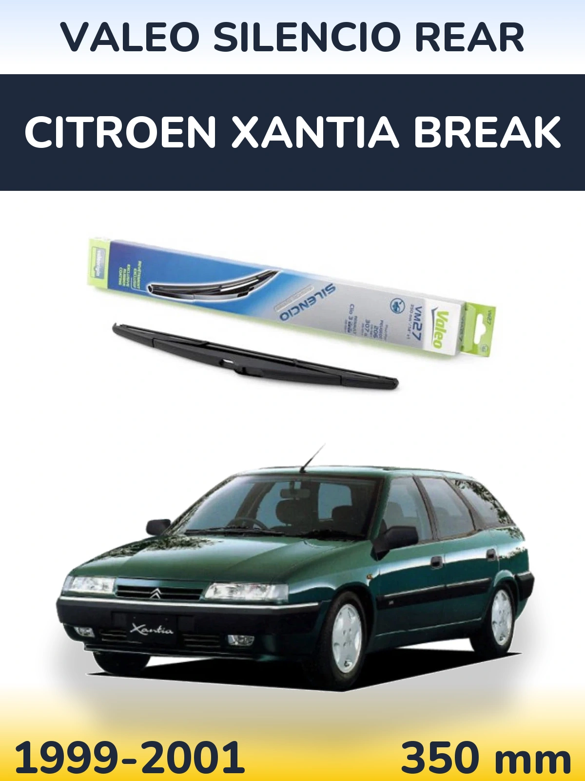 Rear wiper blade Valeo Silencio Rear 350 mm for Citroen Xantia Break 1999-2001