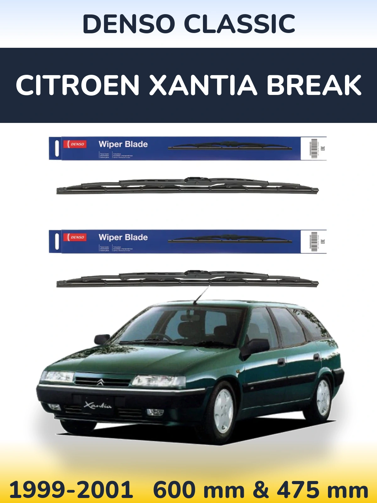 Torkarblad Denso Classic för Citroen Xantia Break