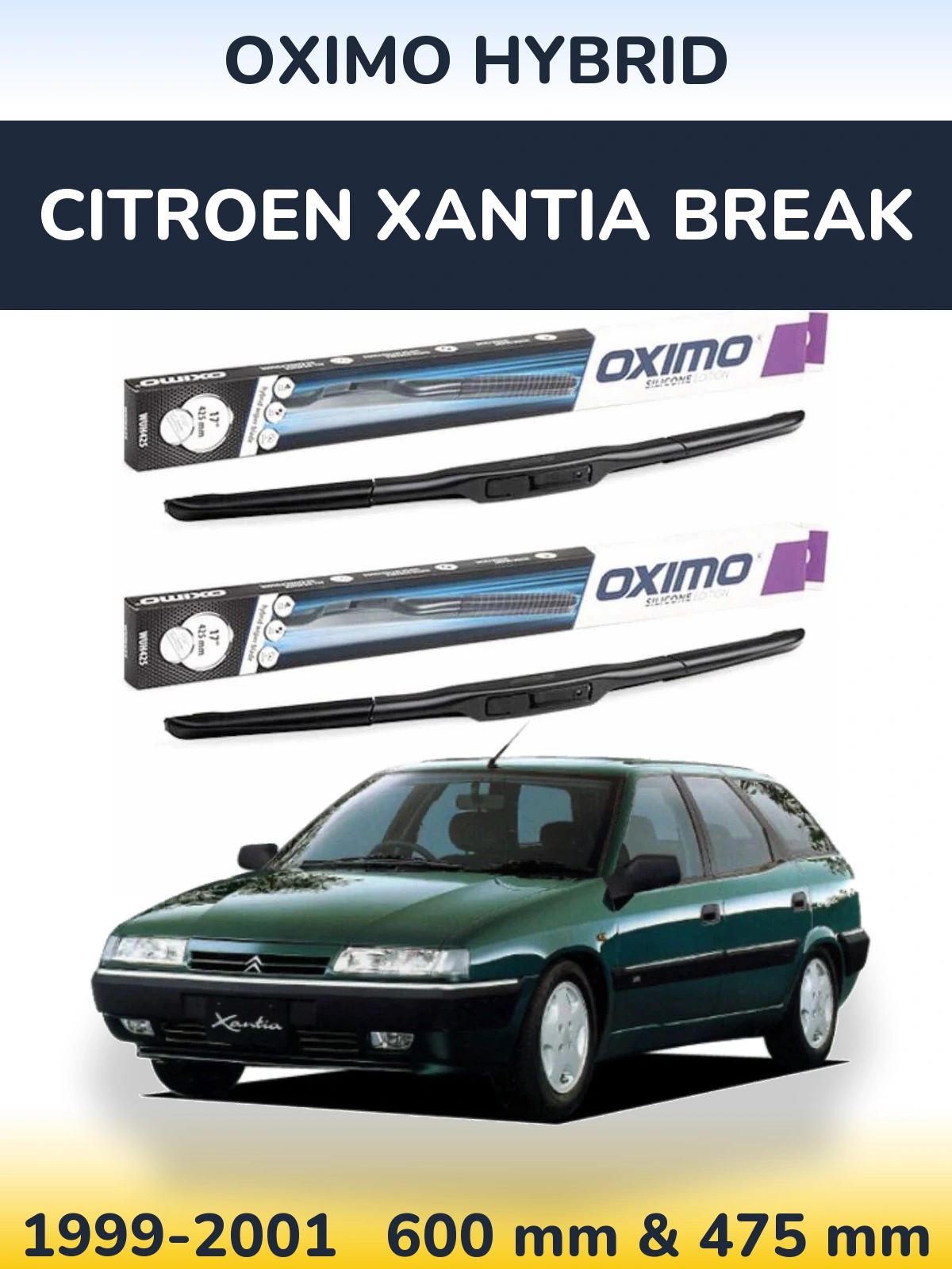 Torkarblad Oximo Hybrid för Citroen Xantia Break