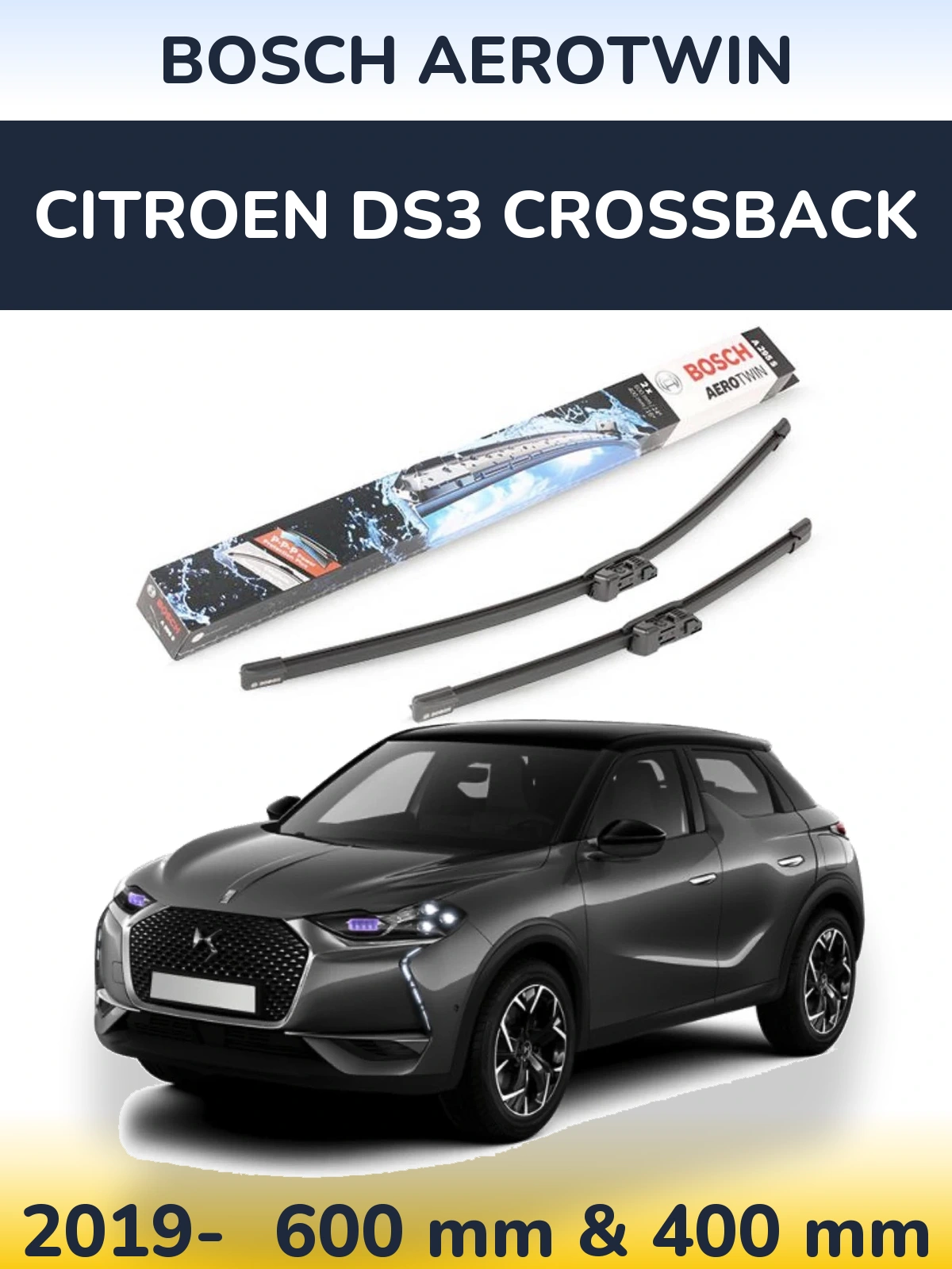 Torkarblad BOSCH AeroTwin för Citroen DS3 Crossback