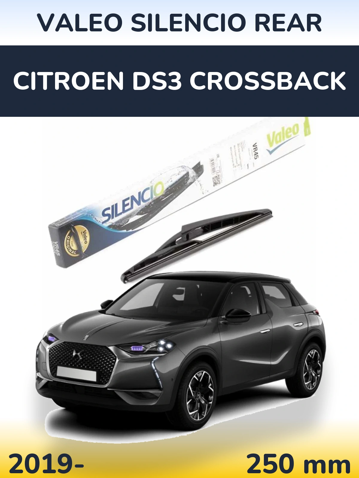 Torkarblad Valeo Silencio Rear för Citroen DS3 Crossback