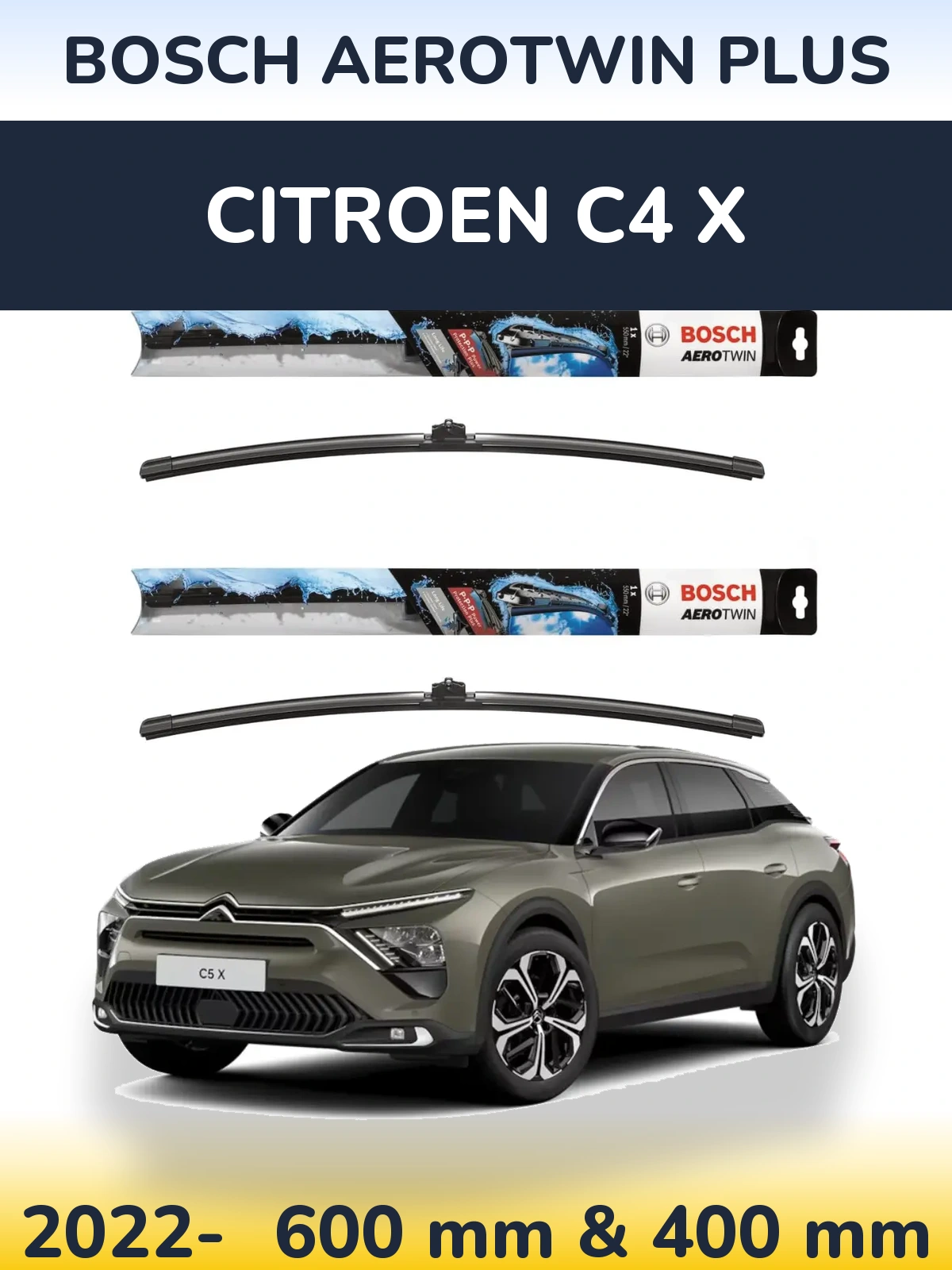 Torkarblad BOSCH AeroTwin Plus för Citroen C4 X