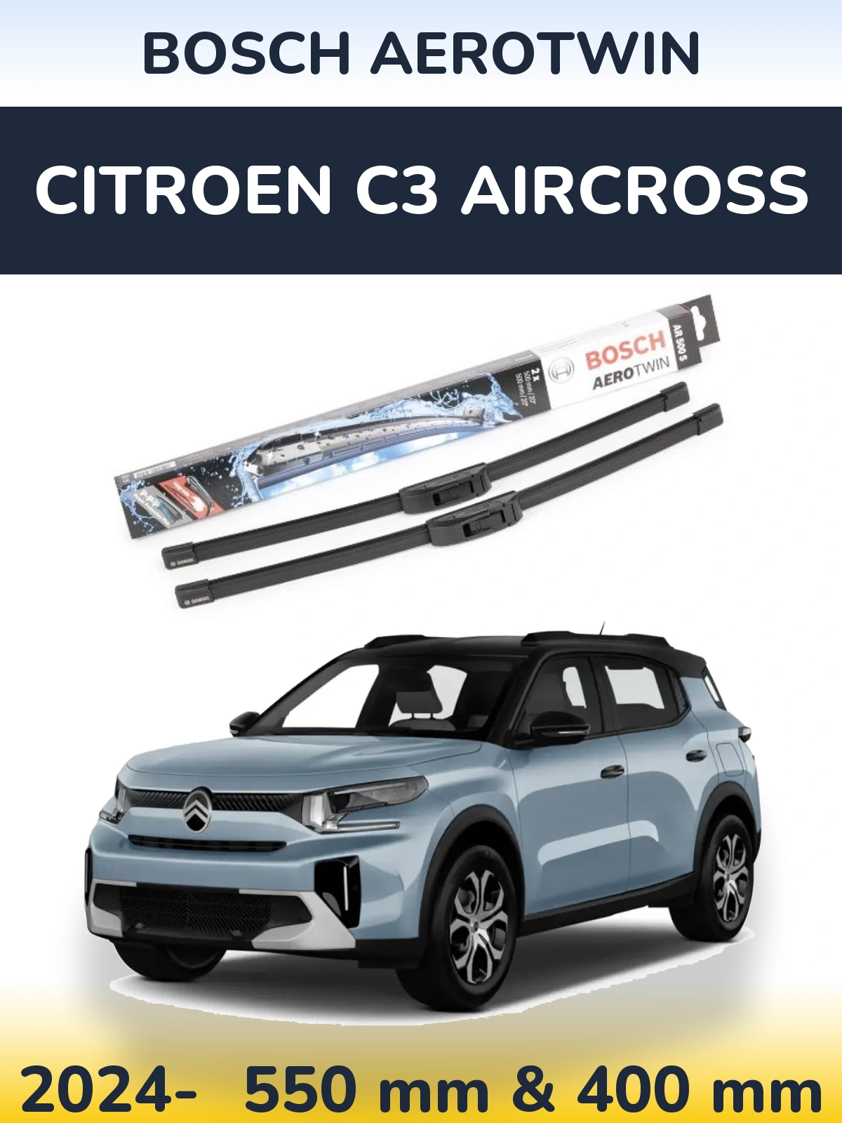Torkarblad BOSCH AeroTwin för Citroen C3 Aircross
