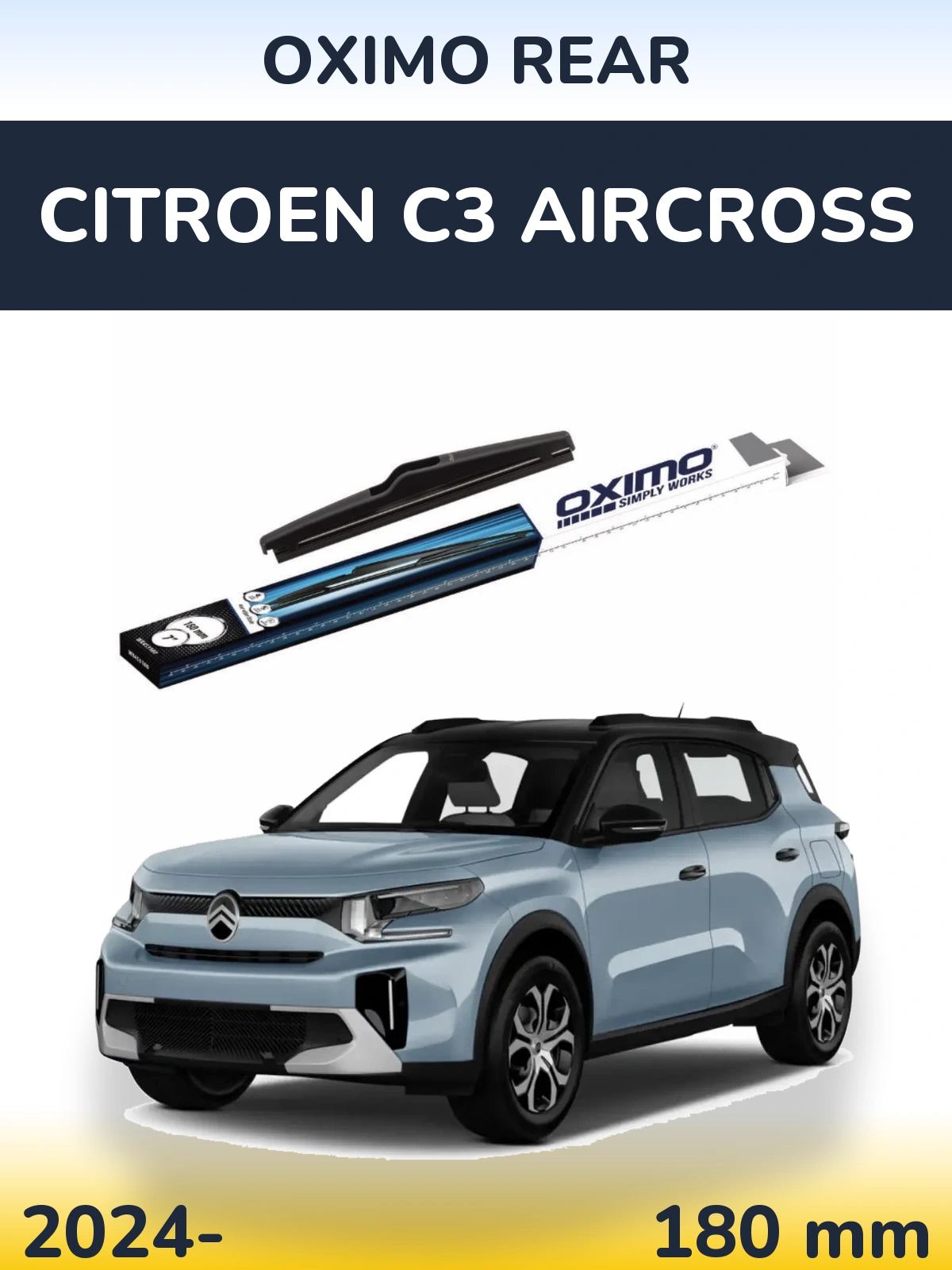 Задний дворник Oximo Rear 180 мм для Citroen C3 Aircross 2024-2026