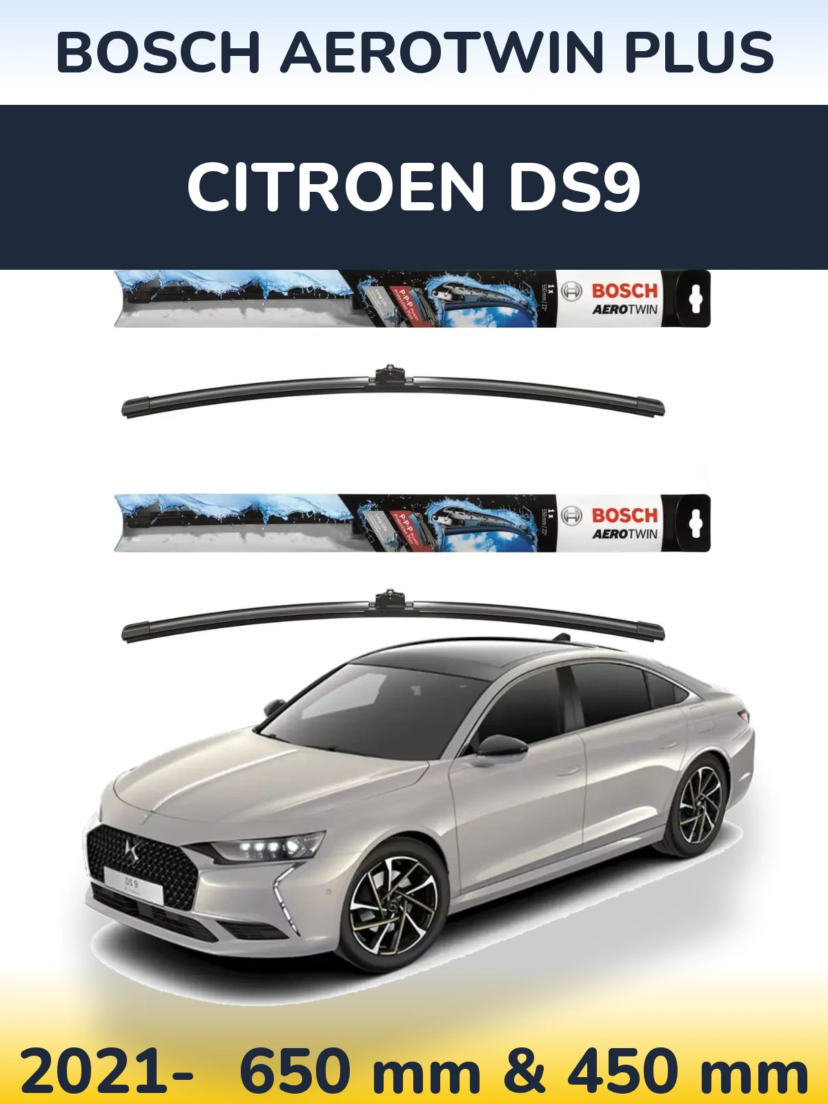Torkarblad BOSCH AeroTwin Plus för Citroen DS9