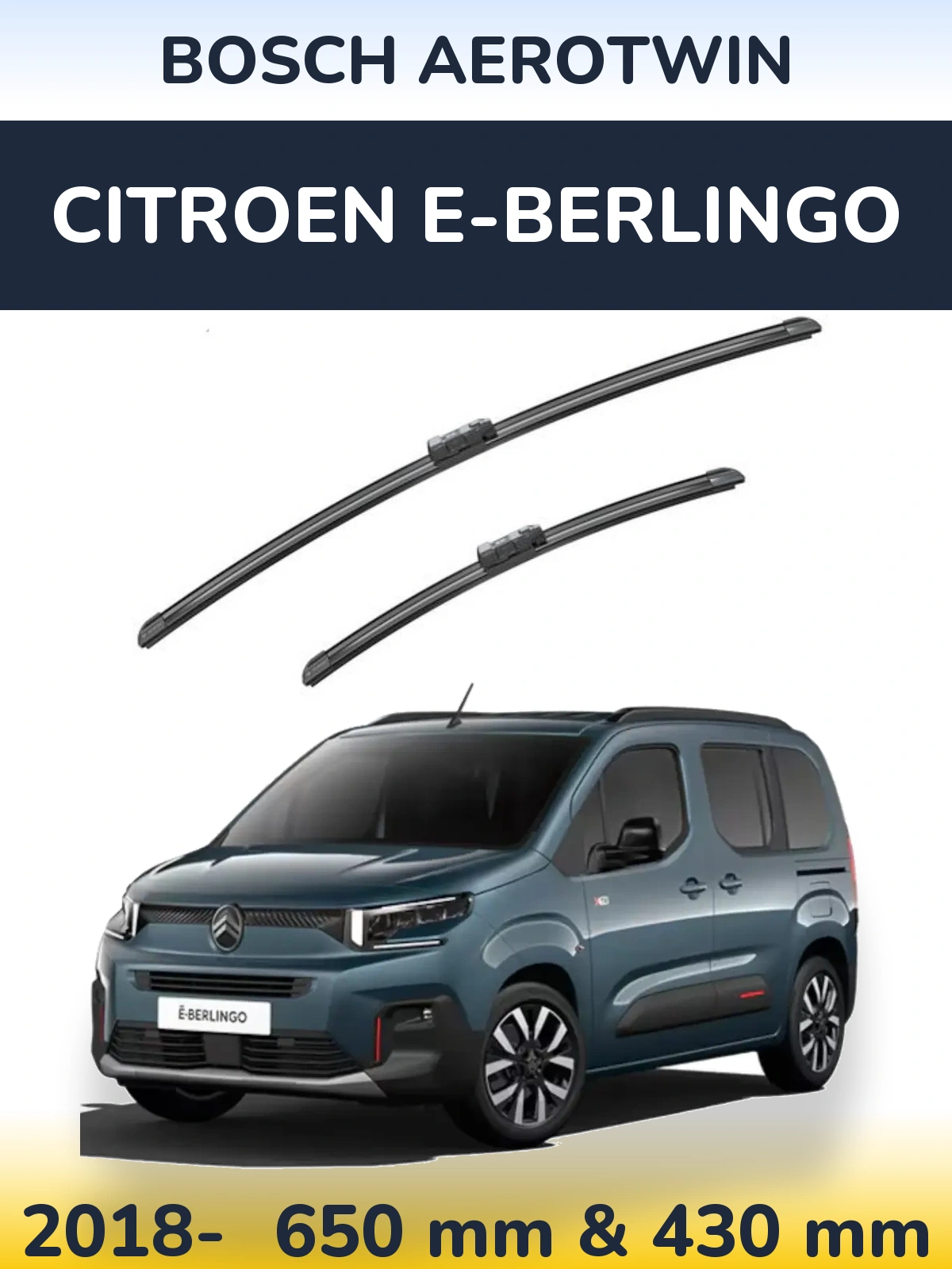 Torkarblad BOSCH AeroTwin för Citroen e-Berlingo