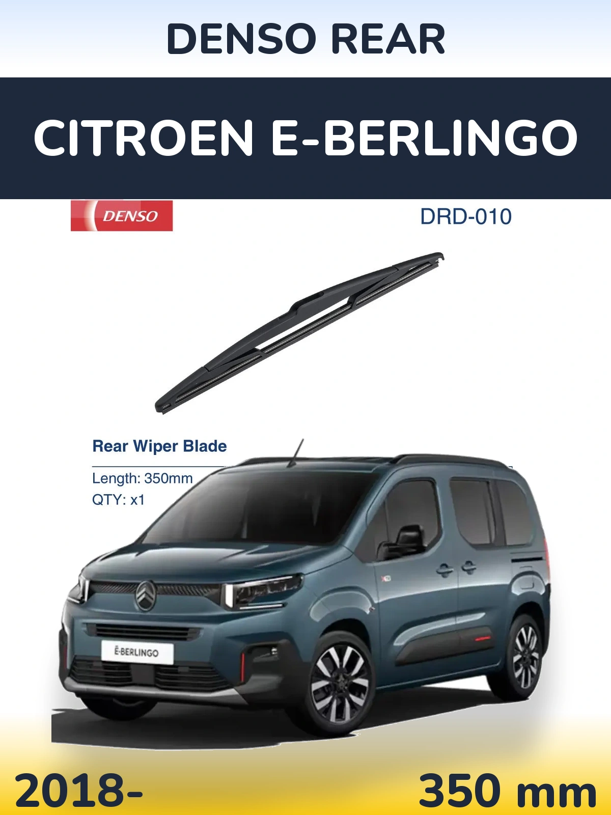 Torkarblad Denso Rear för Citroen e-Berlingo