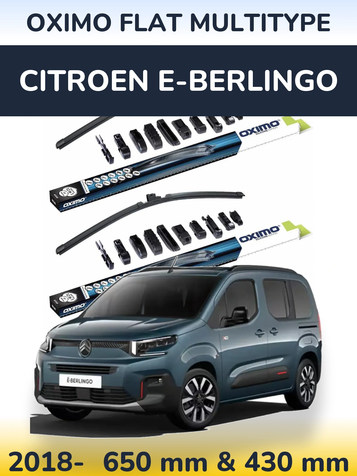 Torkarblad Oximo Flat MultiType för Citroen e-Berlingo
