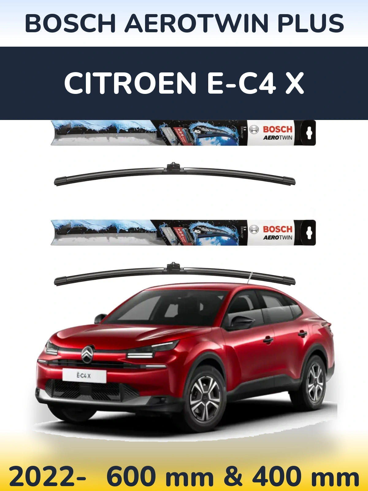 Torkarblad BOSCH AeroTwin Plus för Citroen e-C4 X