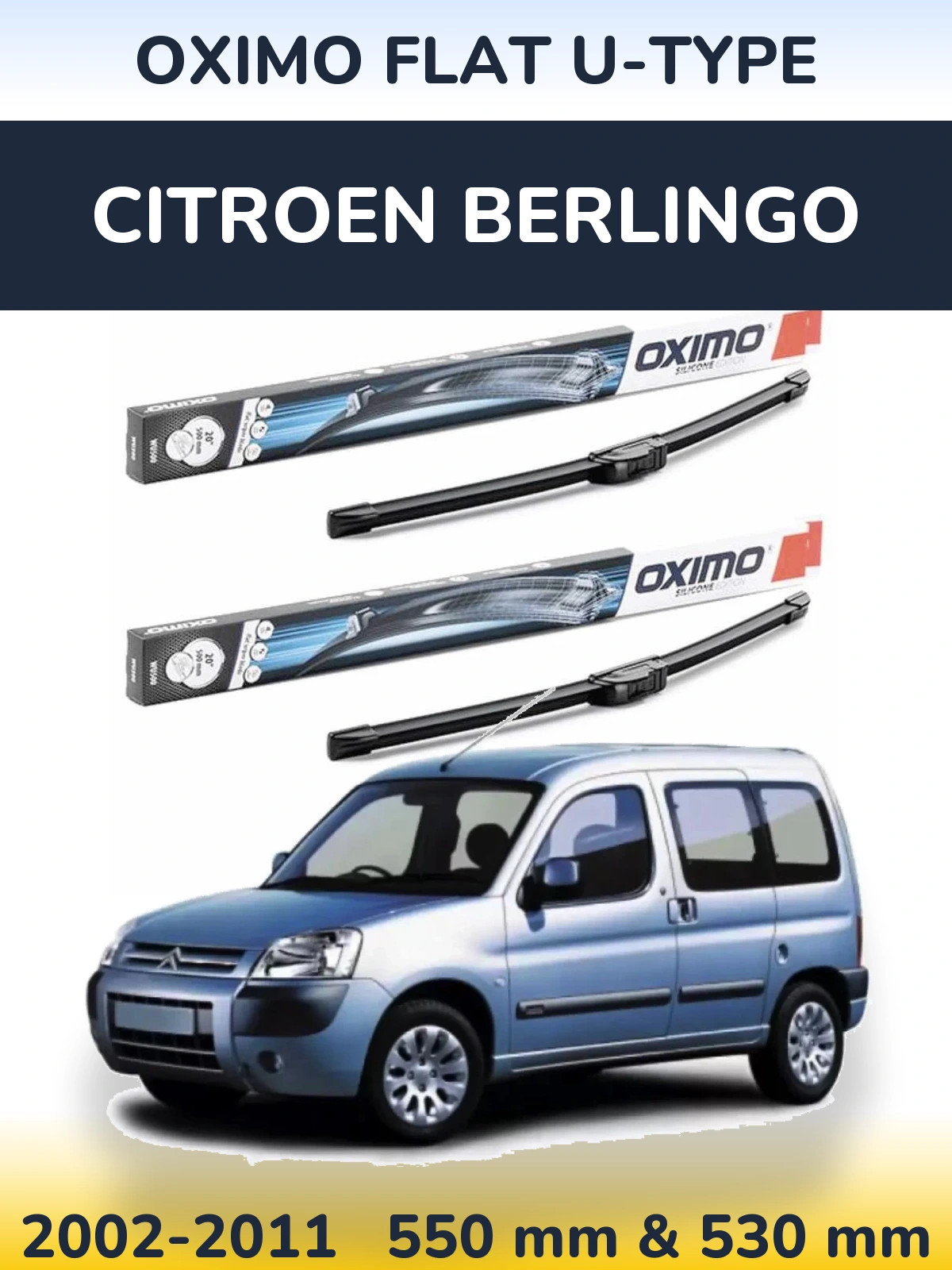 Torkarblad Oximo Flat U-type för Citroen Berlingo