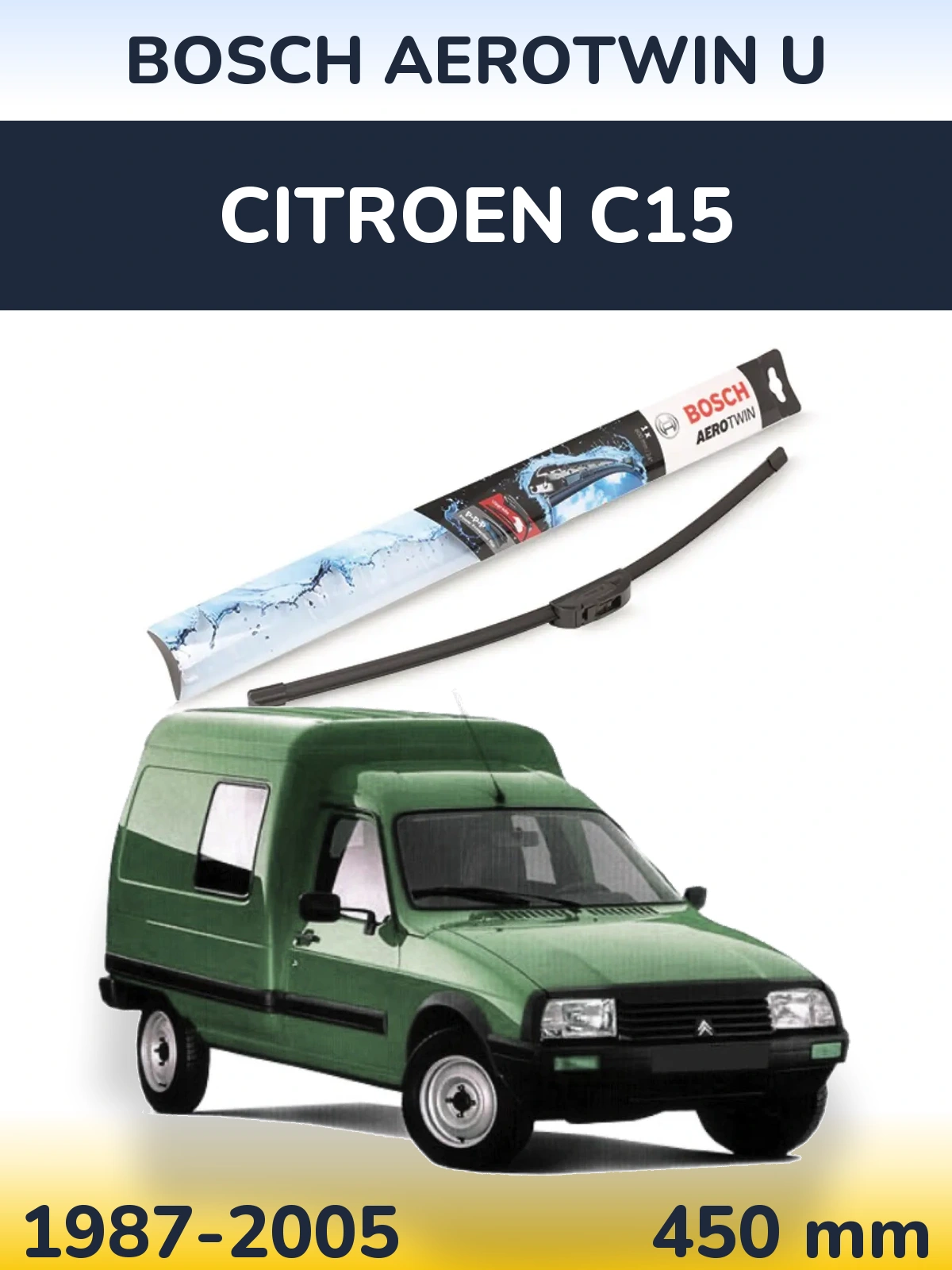 Torkarblad BOSCH AeroTwin U för Citroen C15