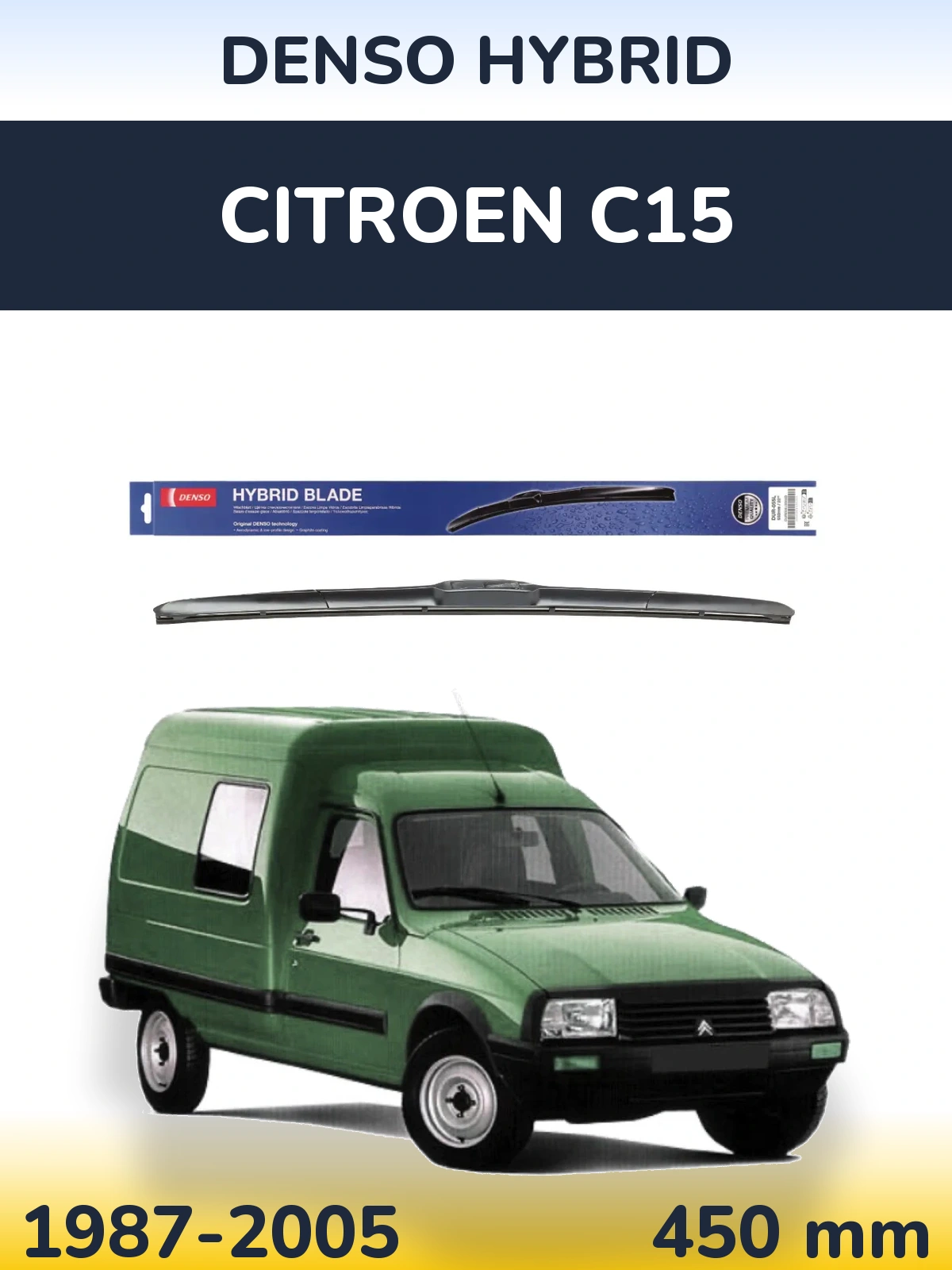Torkarblad Denso Hybrid för Citroen C15