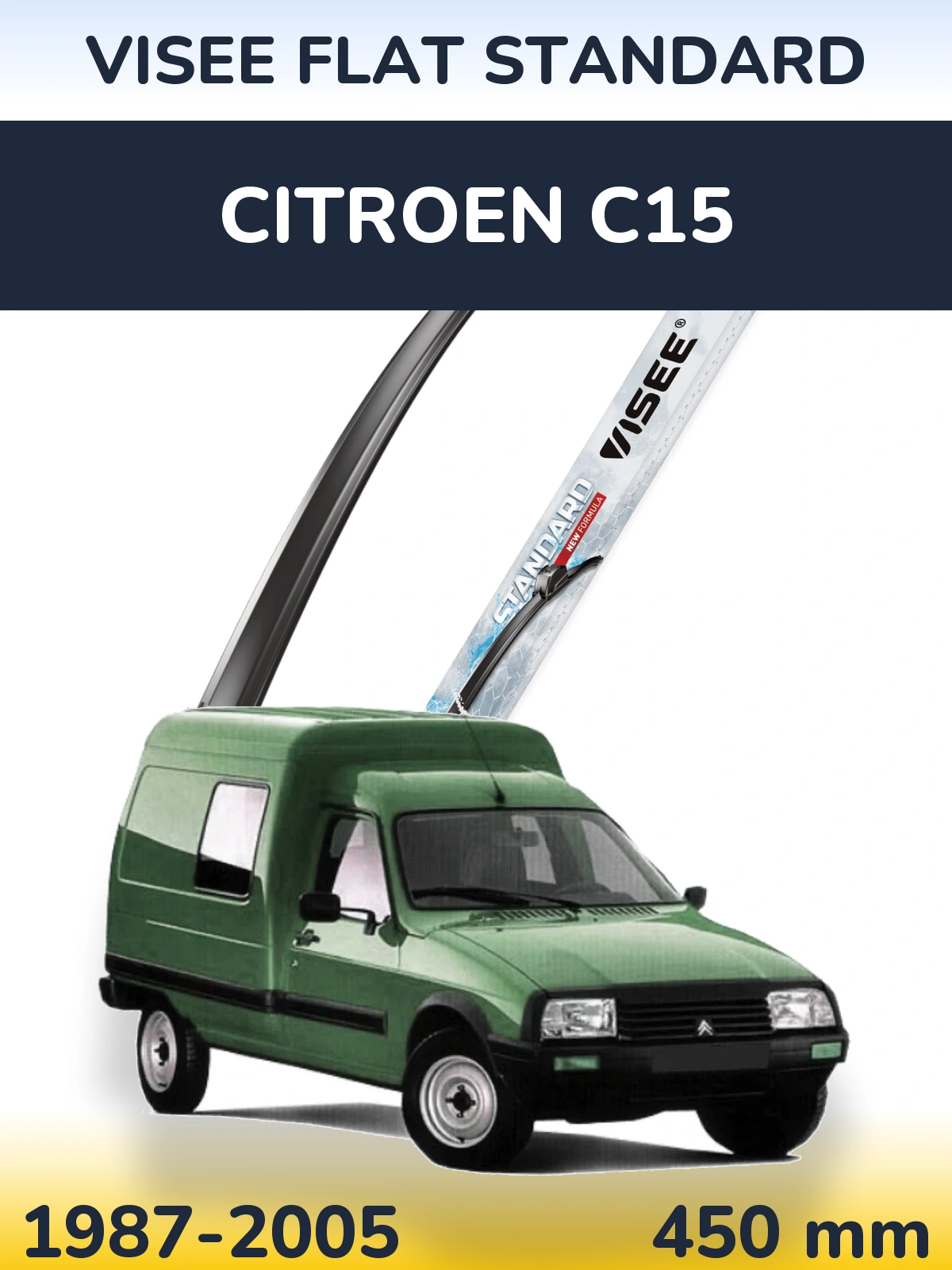 Torkarblad VISEE FLAT STANDARD för Citroen C15