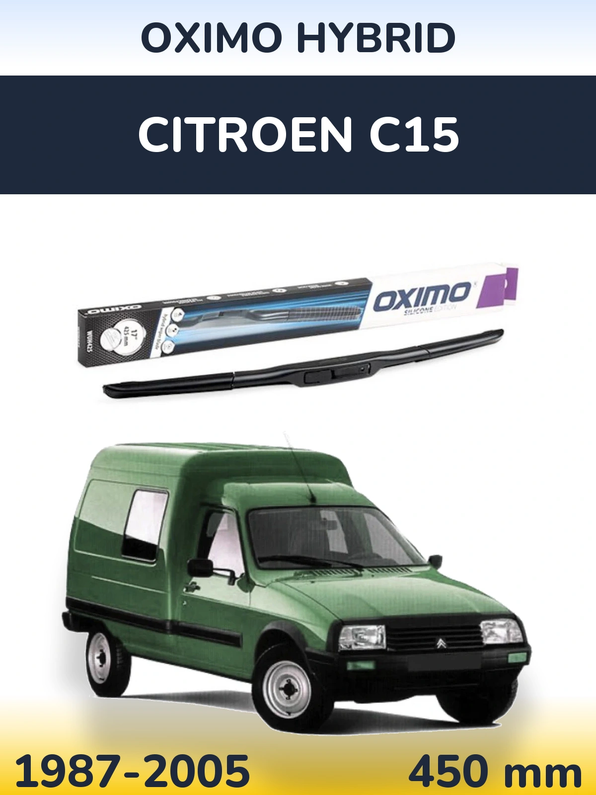 Torkarblad Oximo Hybrid för Citroen C15