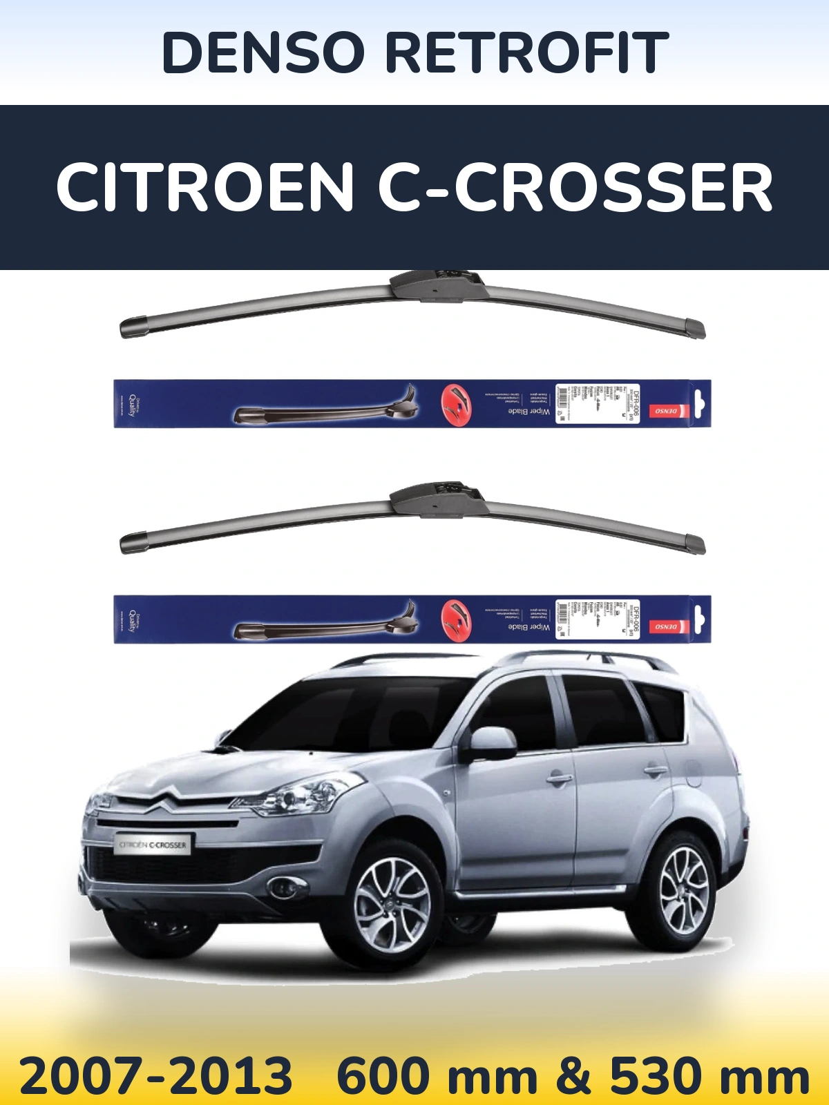 Torkarblad Denso Retrofit för Citroen C-Crosser