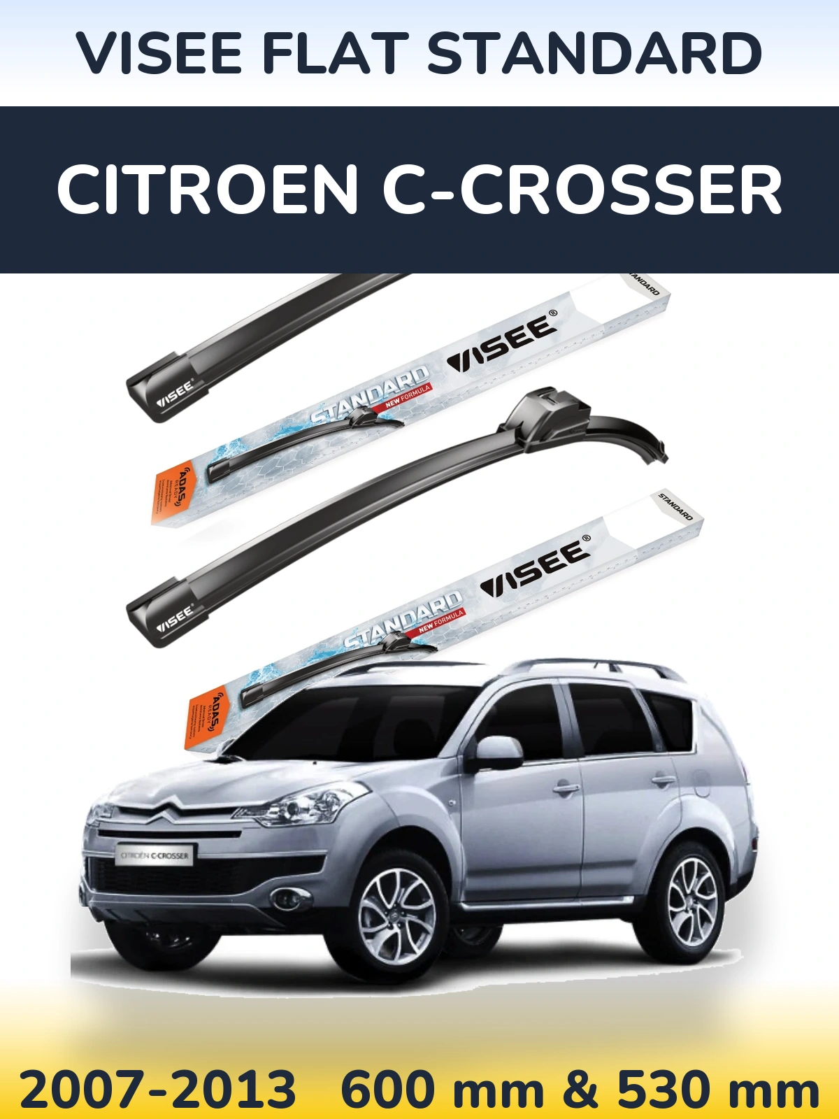 Torkarblad VISEE FLAT STANDARD för Citroen C-Crosser