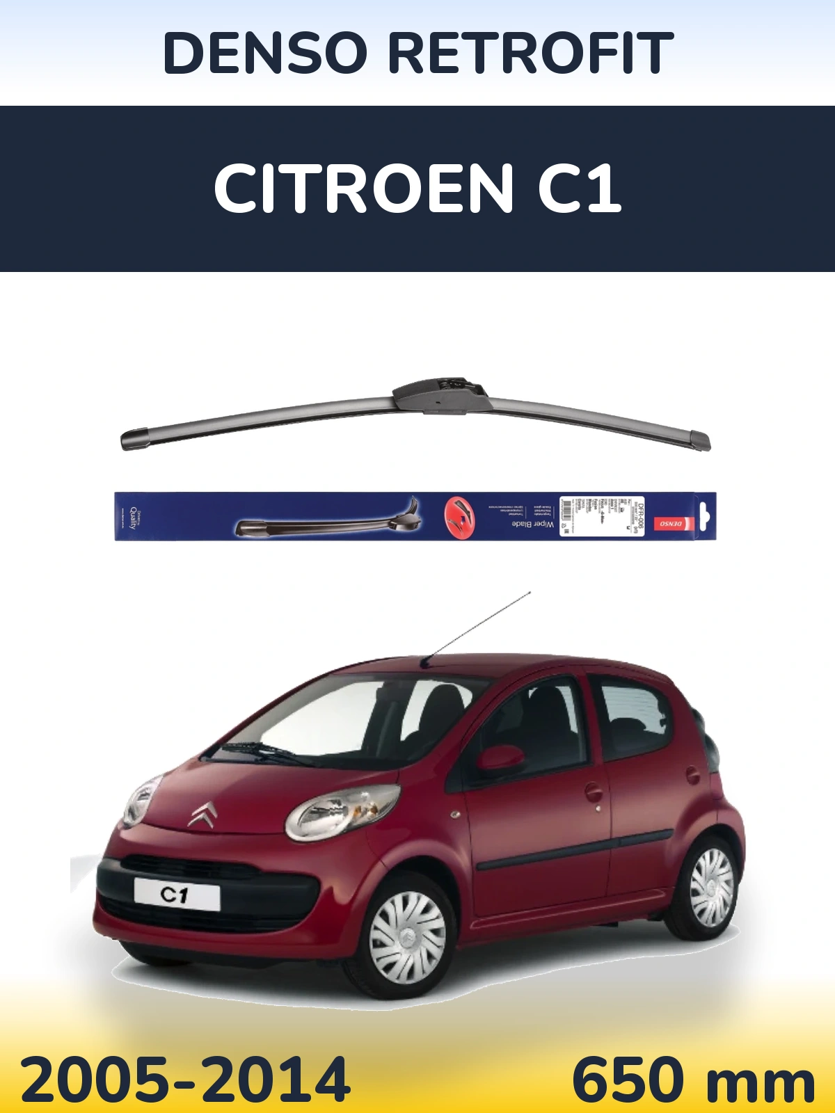 Torkarblad Denso Retrofit för Citroen C1