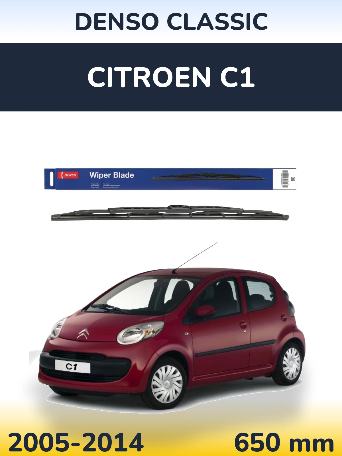 Torkarblad Denso Classic för Citroen C1