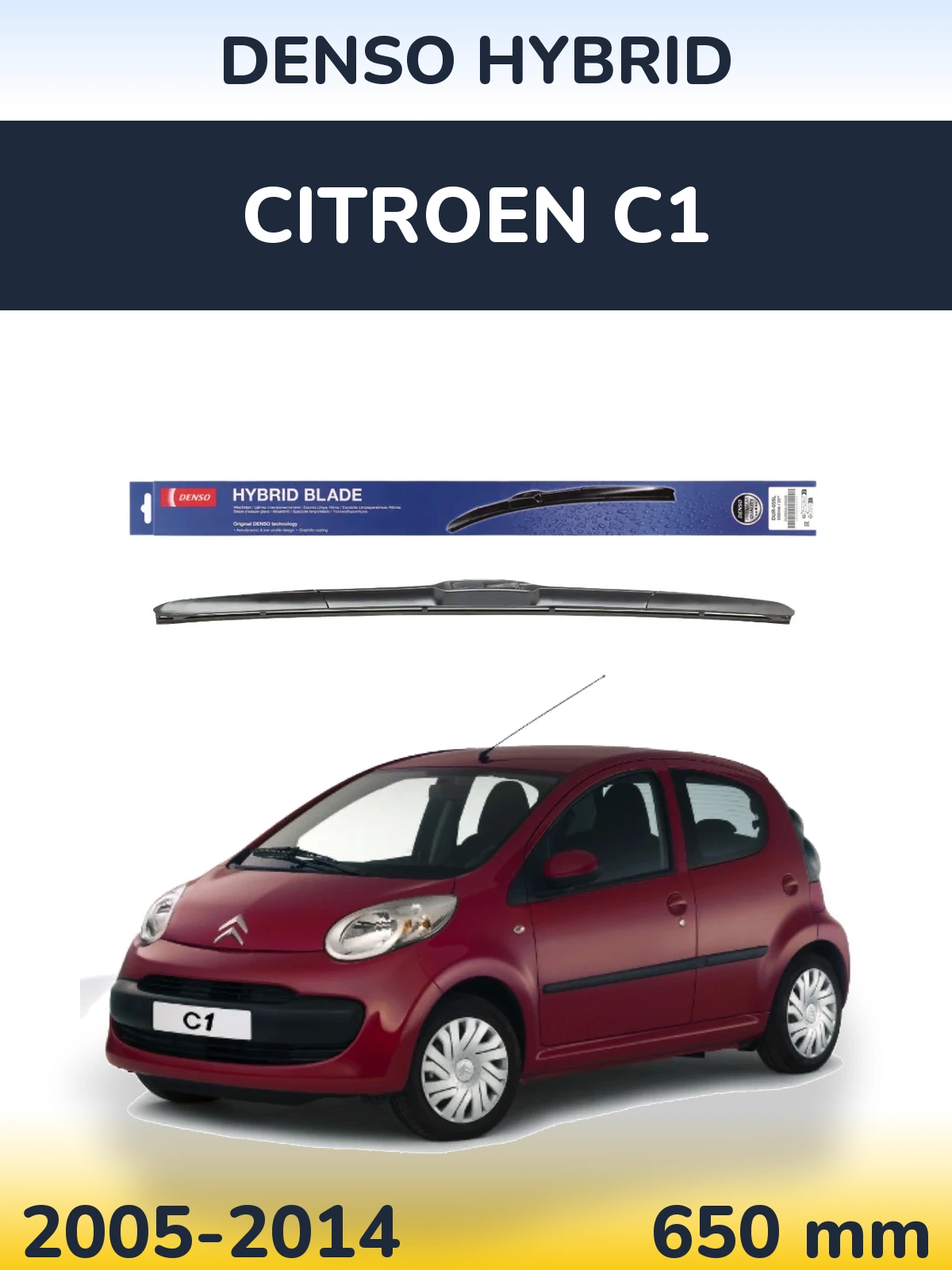 Torkarblad Denso Hybrid för Citroen C1