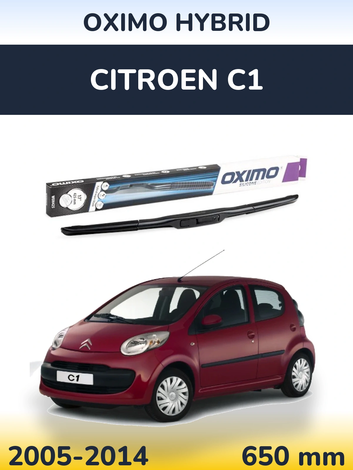 Torkarblad Oximo Hybrid för Citroen C1