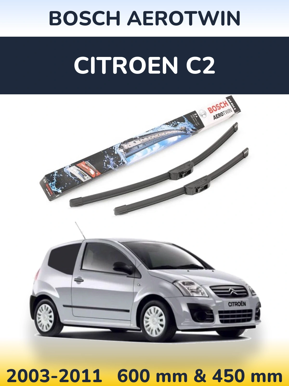Torkarblad BOSCH AeroTwin för Citroen C2