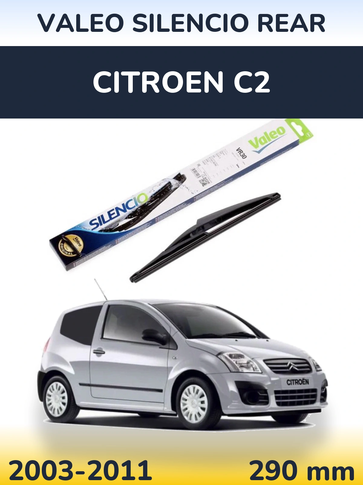 Torkarblad Valeo Silencio Rear för Citroen C2