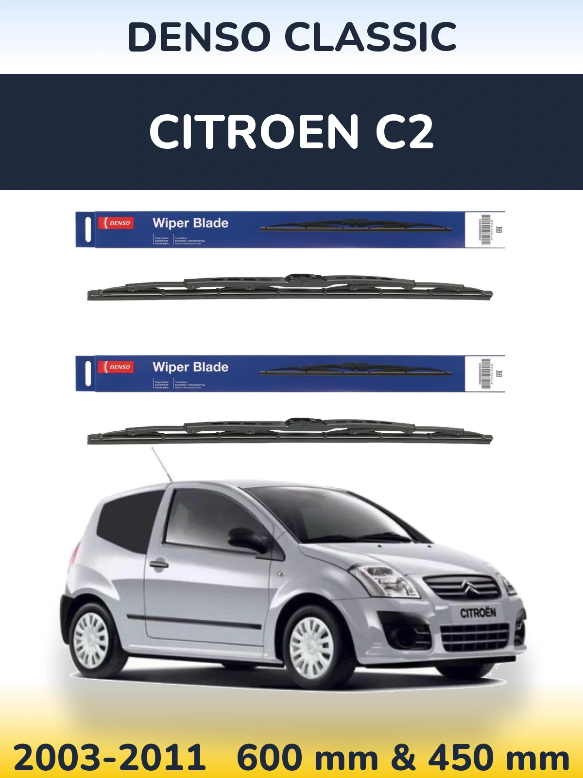 Torkarblad Denso Classic för Citroen C2